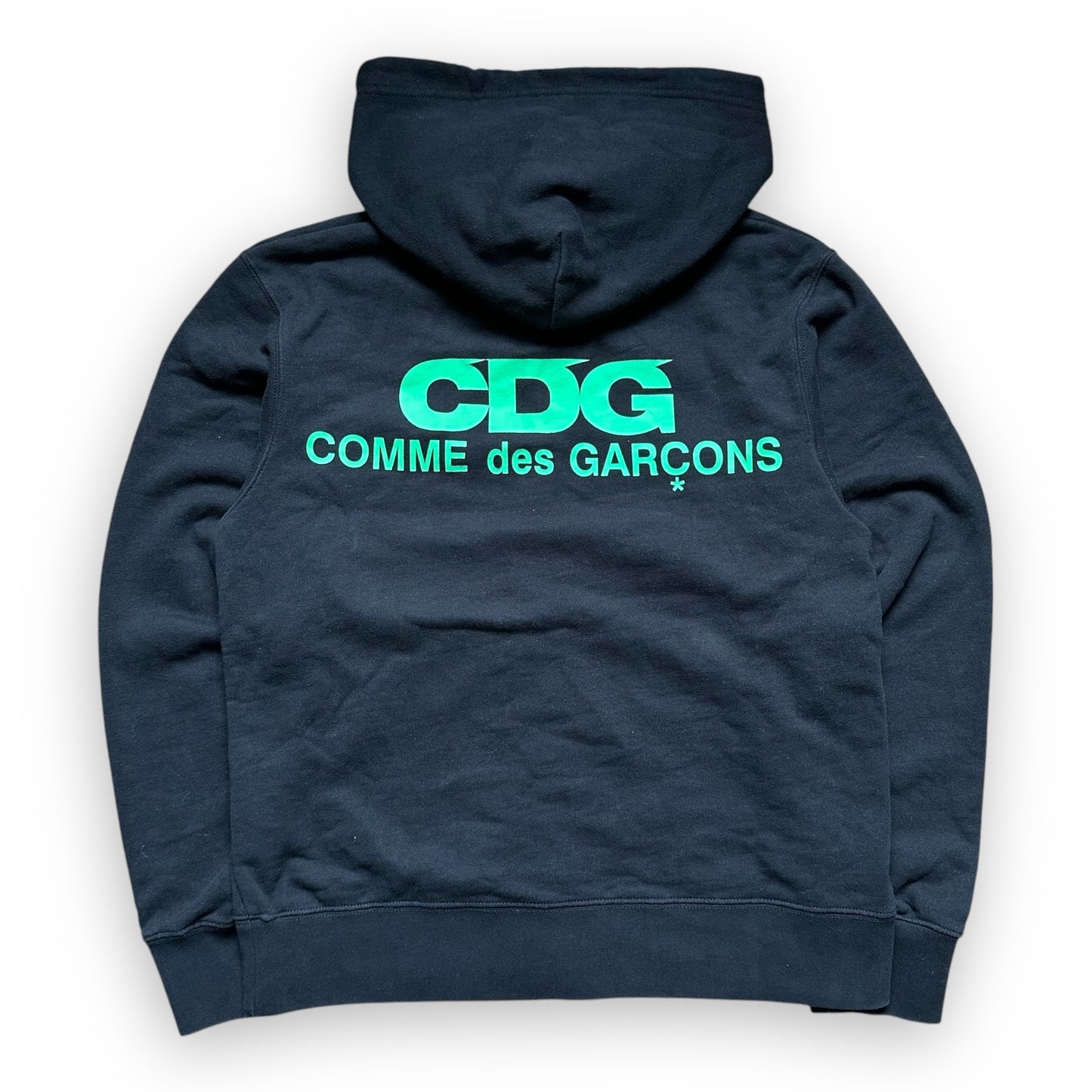 Sweatshirt Hoodie Zip Up CDG Black Green (S)