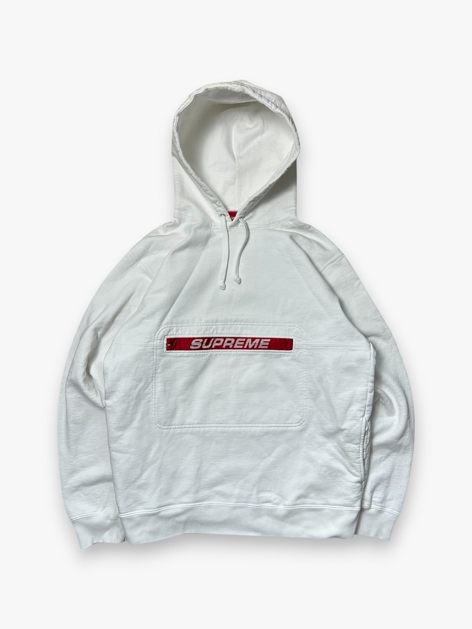 Sweatshirt Hoodie Supreme Zip Pouch White SS19