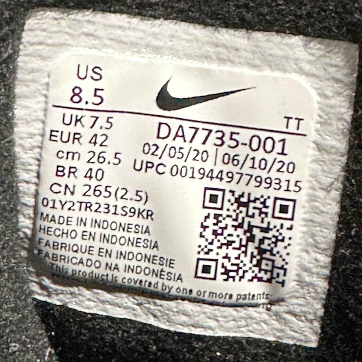 EU42 - US8.5 - UK7.5 • Air Max 95 Footprint