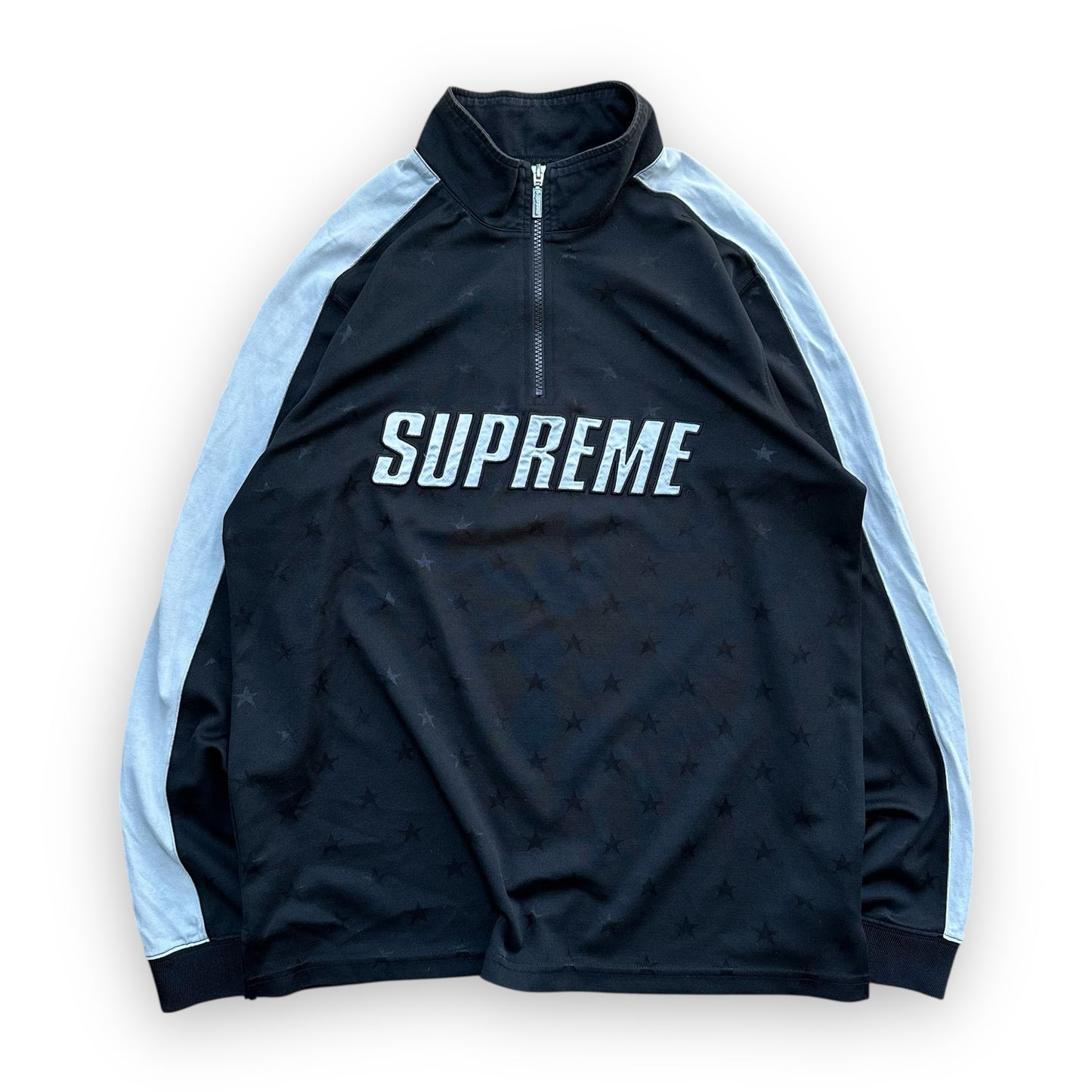 Sweatshirt Half Zip Supreme Track Pullover Stars Black FW18 (M)