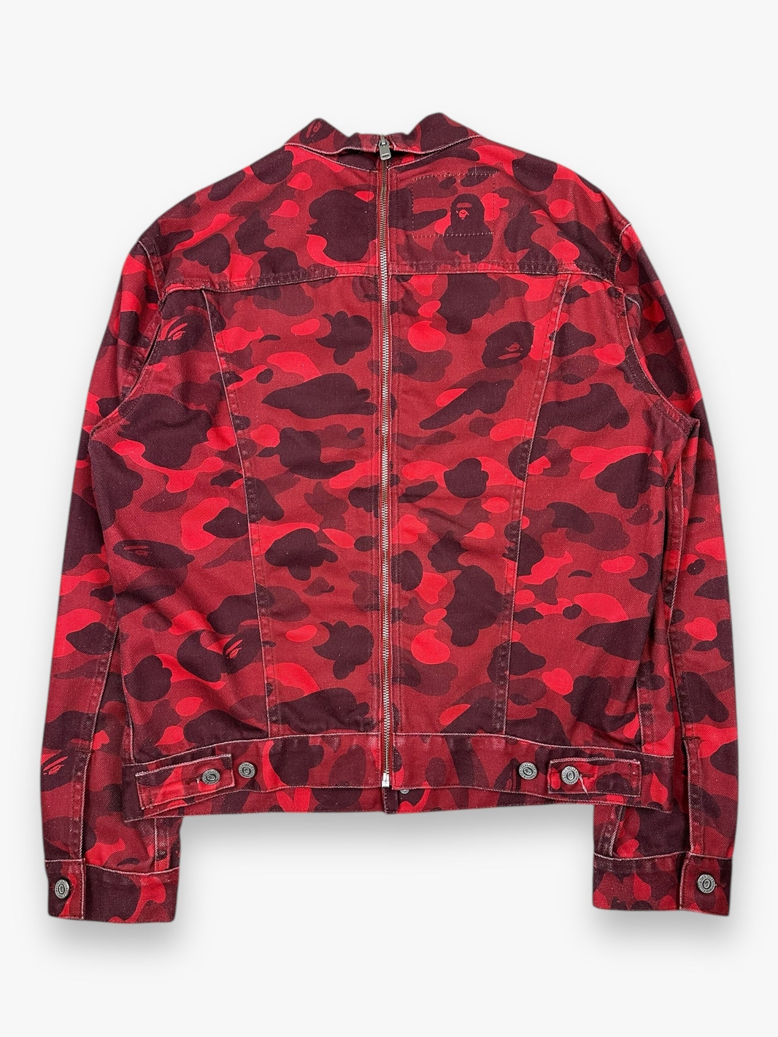 BAPE Levi’s Zip Denim Jacket Red Camo SS21