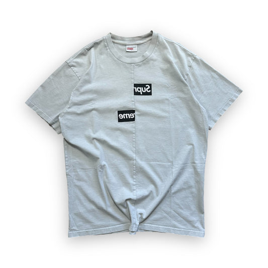 Tee Supreme x Comme des Garcons SHIRT Split Box Logo White FW18 (L)