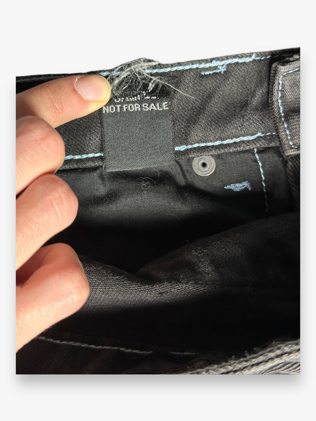 Marithe + Francois Girbaud SAMPLE Cross Script Jeans Black Blue