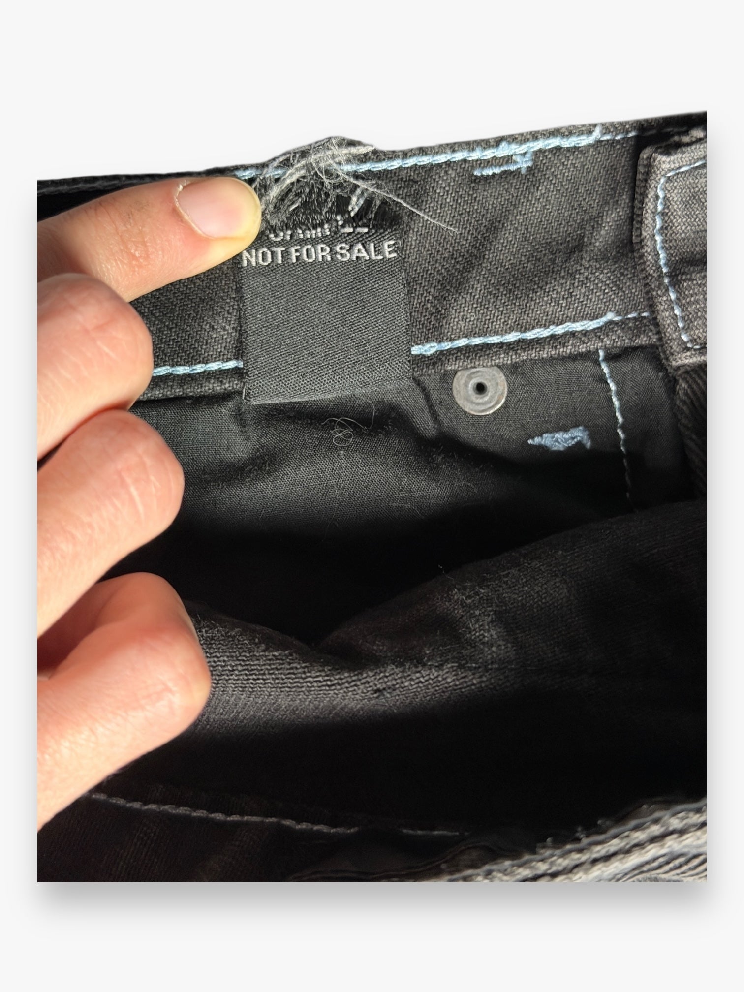 Marithe + Francois Girbaud SAMPLE Cross Script Jeans Black Blue