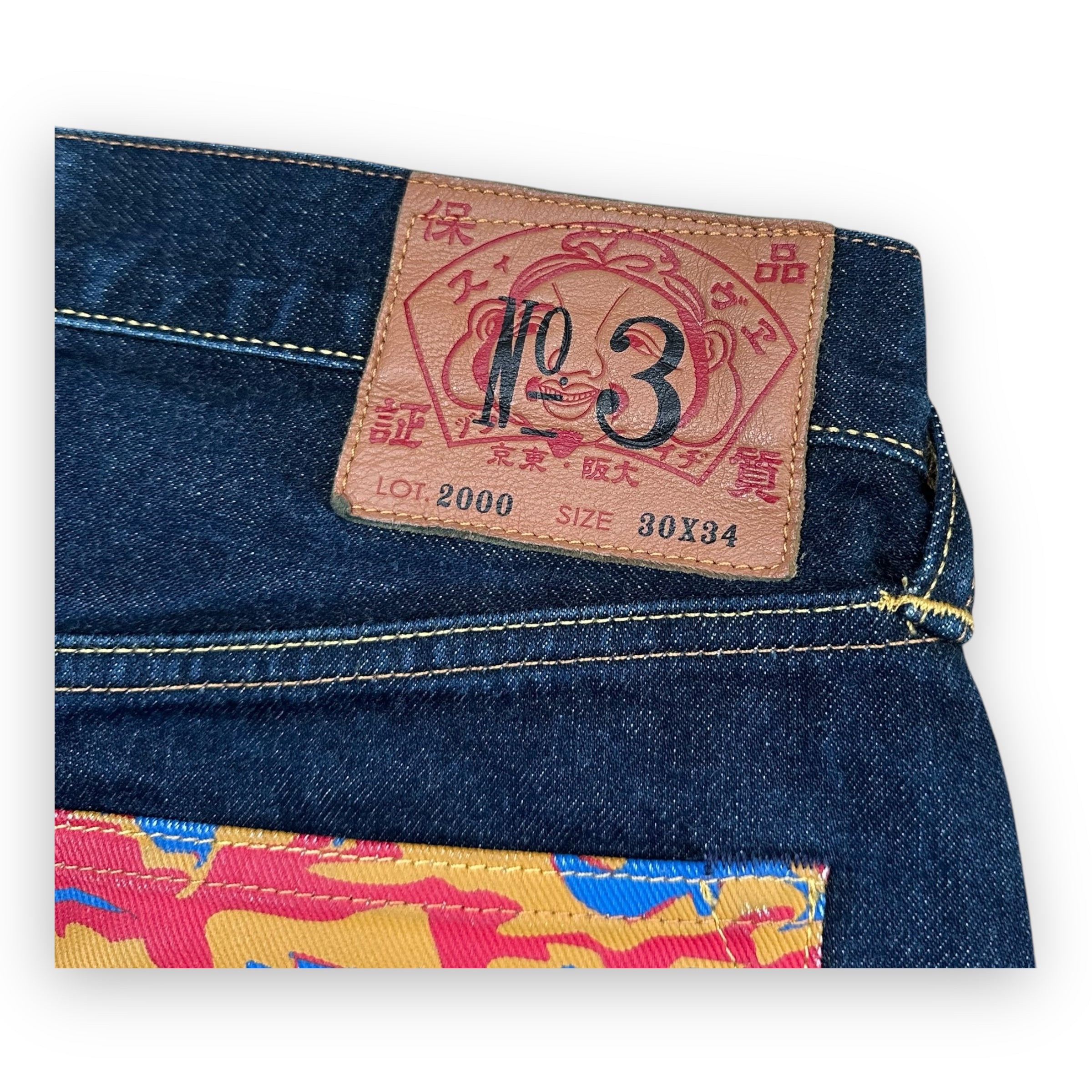 Jeans Evisu Daicock Lot 2000 White