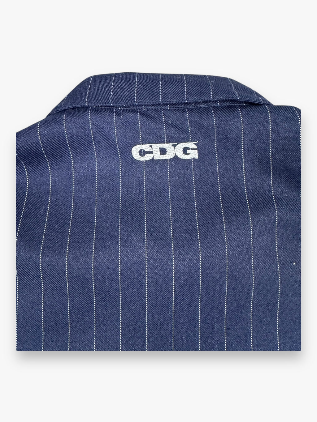 Stussy CDG Pin Striped Bing Jacket Navy SS20