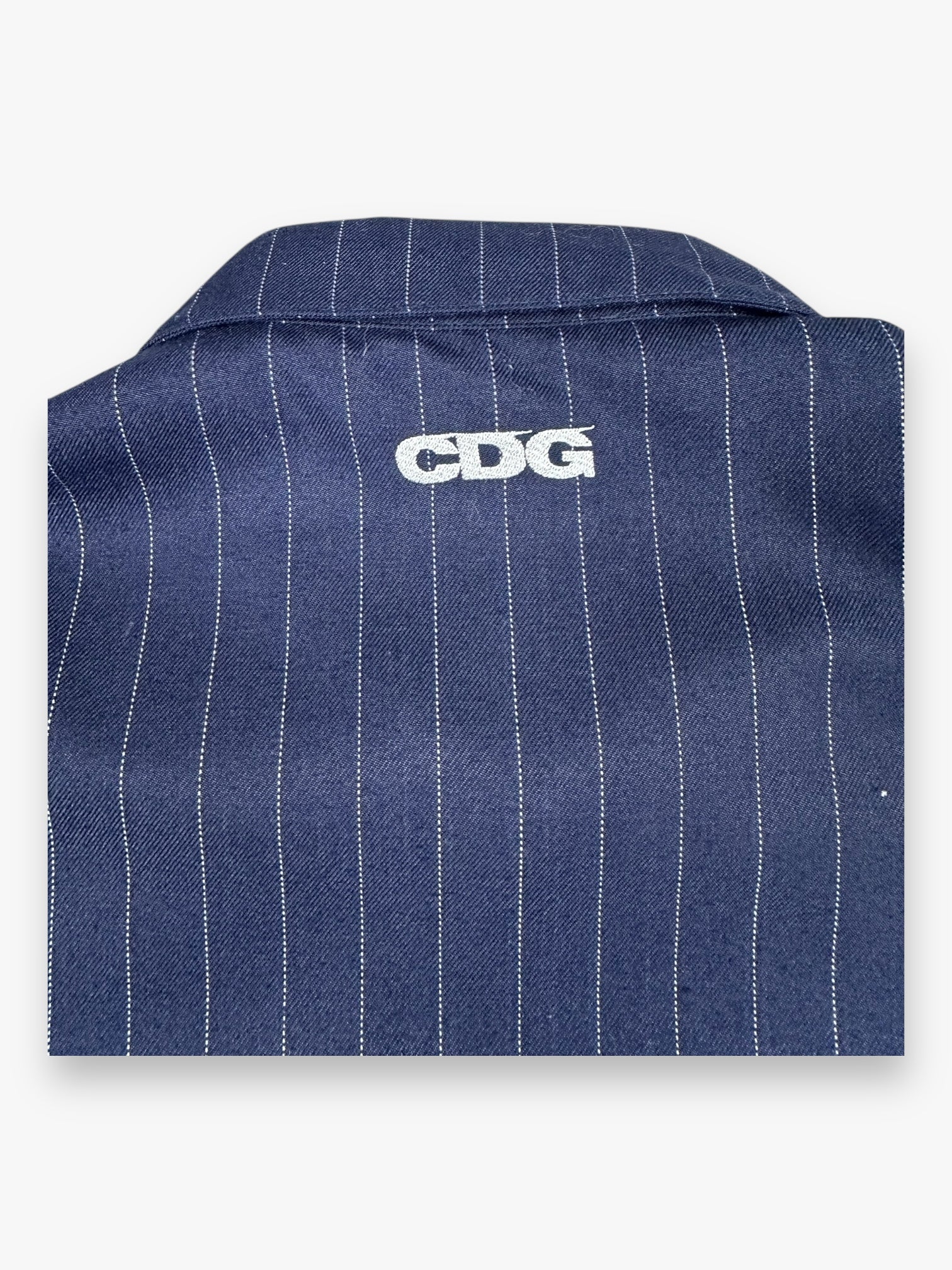 Stussy CDG Pin Striped Bing Jacket Navy SS20