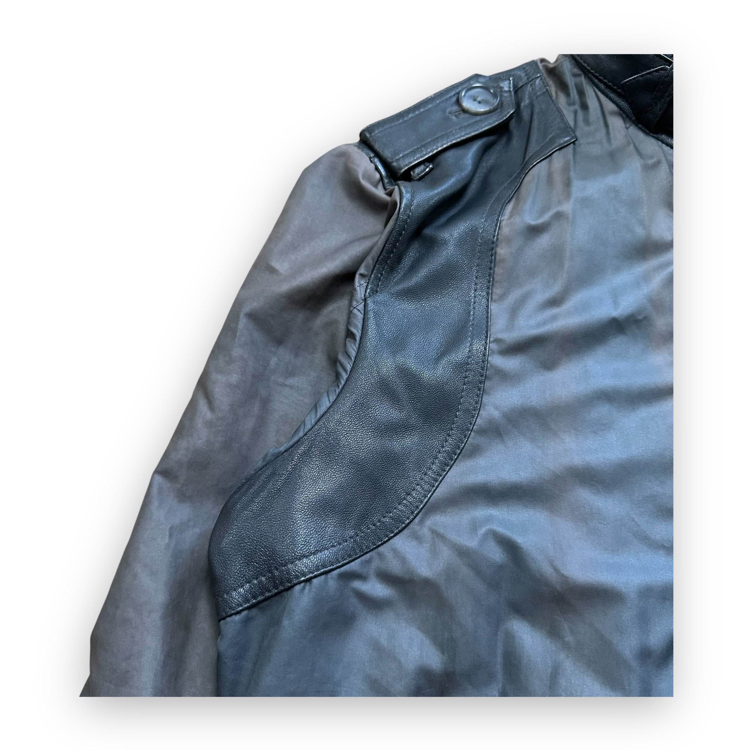 Jacket Dolce & Gabbana Hybrid Nylon Leather Brown vintage