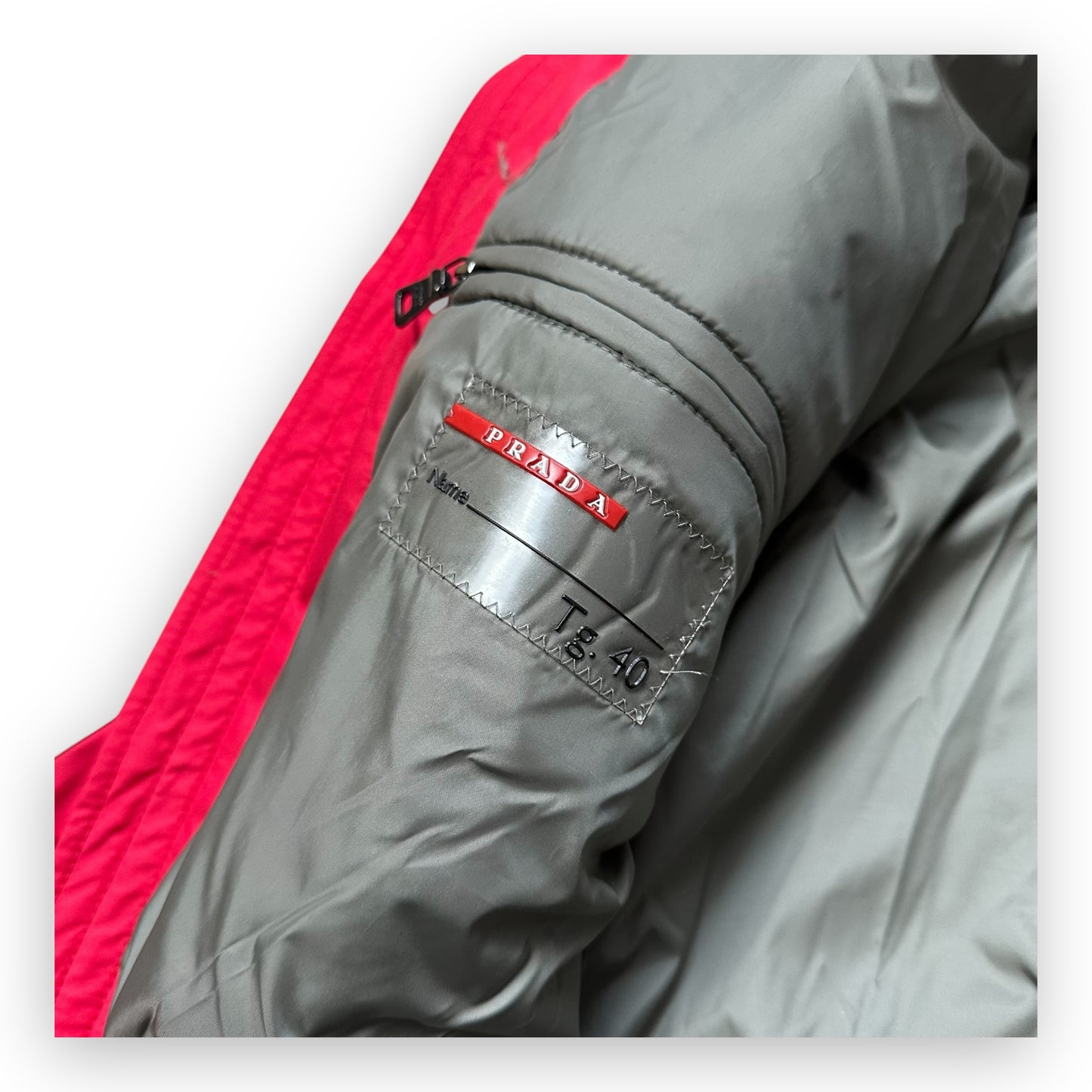 Jacket Prada Sport Gore-Tex Ski Red Grey vintage (M)