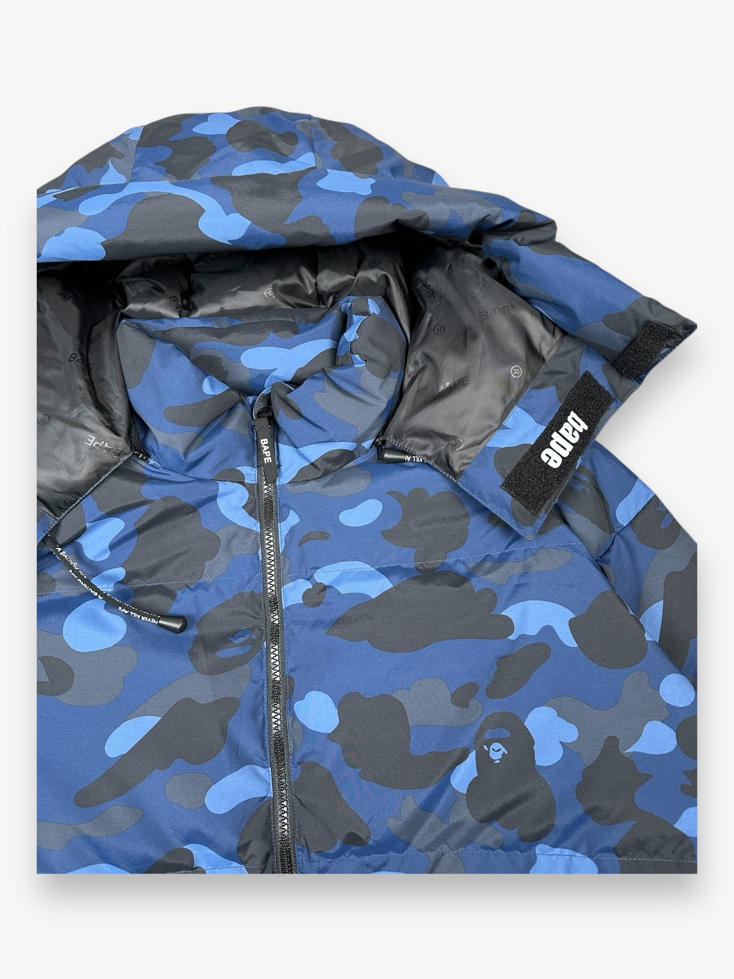 BAPE Puffer Jacket Blue Camo FW22