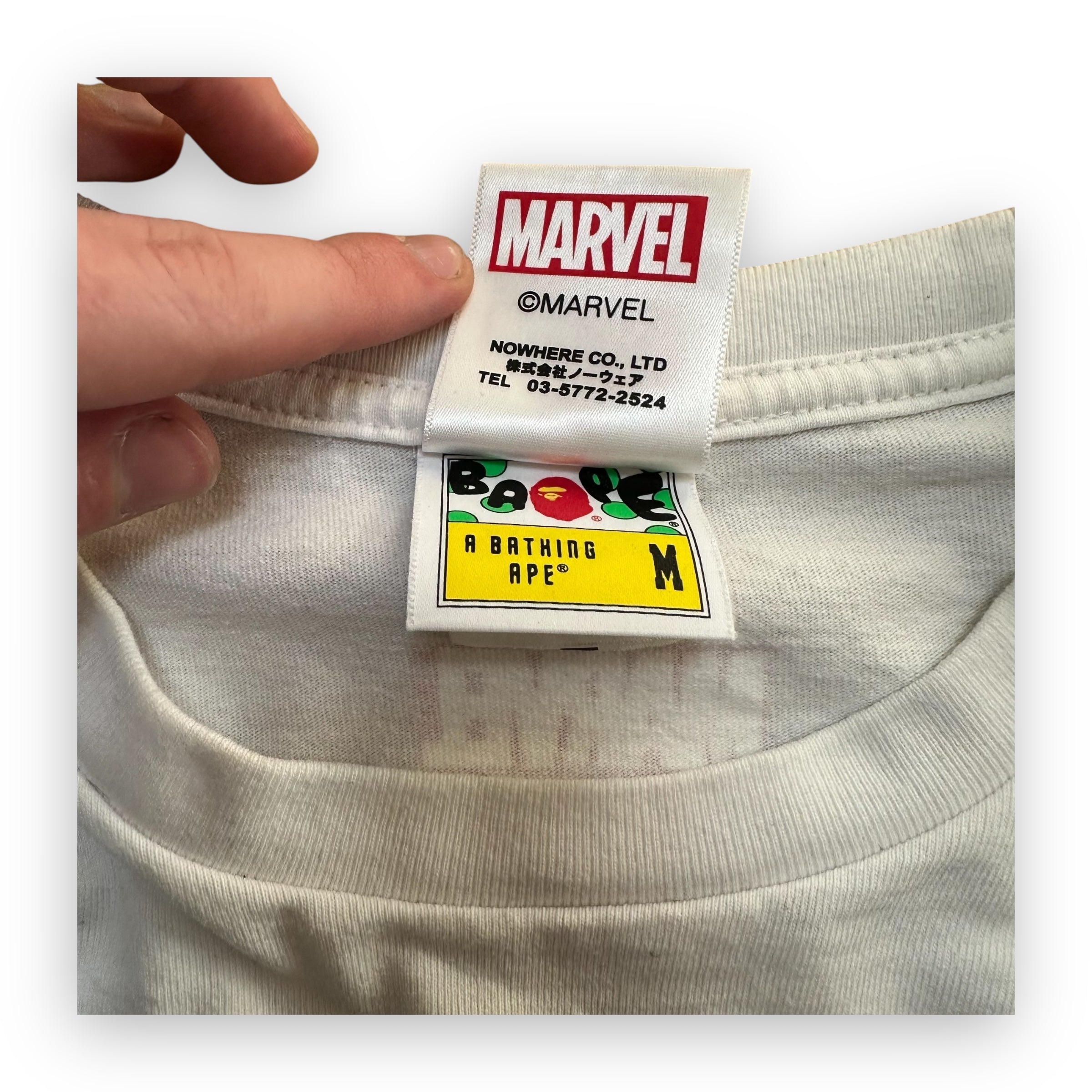 Tee Bape Marvel Comics Camo Mighty Thor White SS21