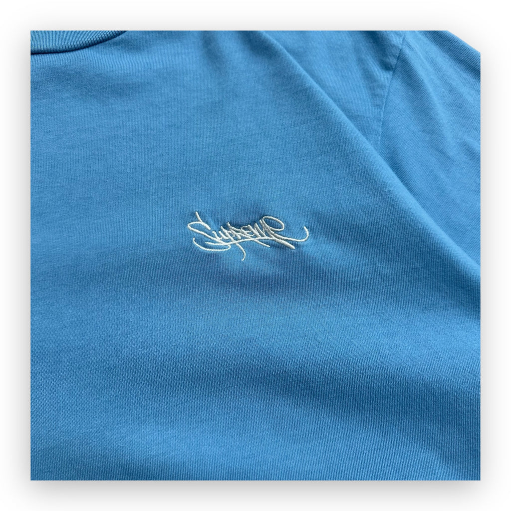 Tee Supreme Washed Tag Light Royal SS24