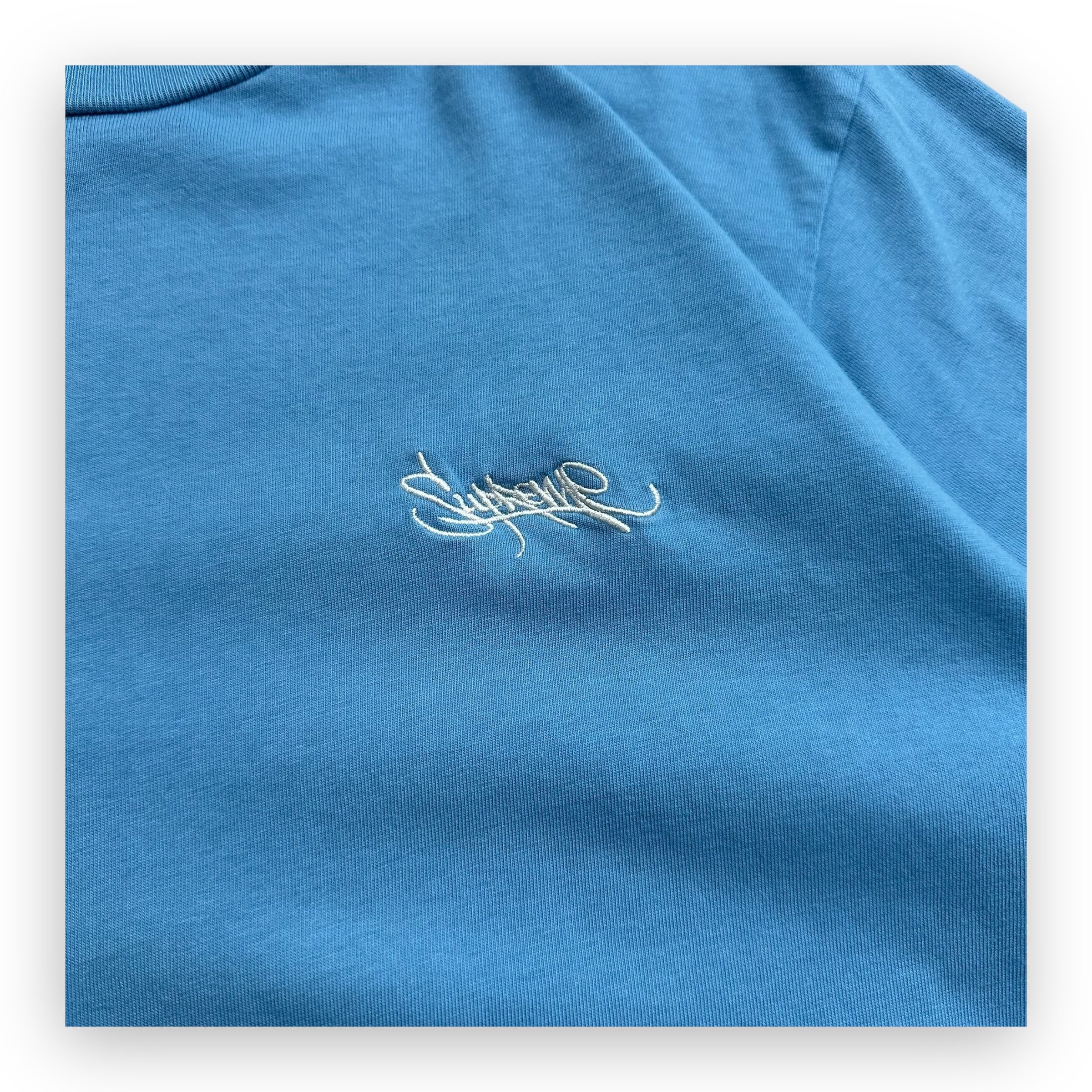 Tee Supreme Washed Tag Light Royal SS24