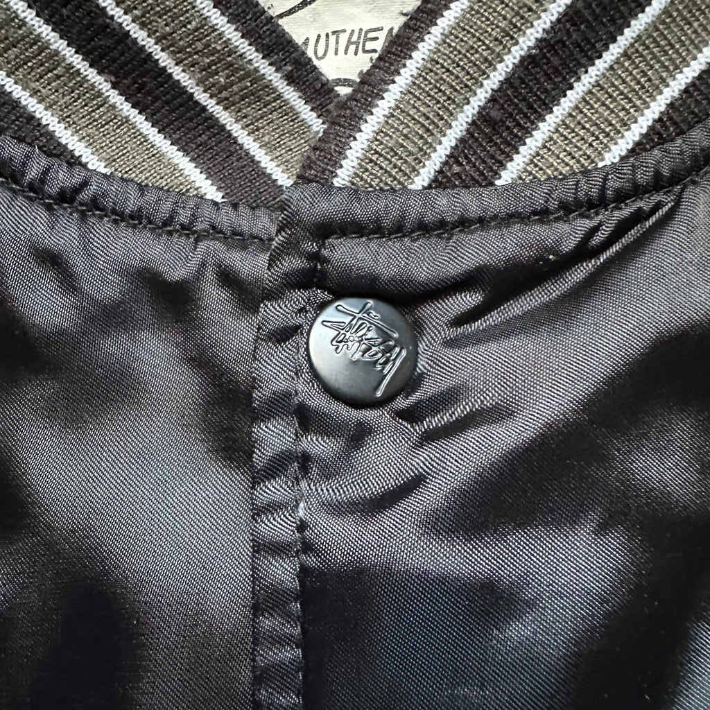 Jacket Stussy Varsity Bomber Nylon Black vintage