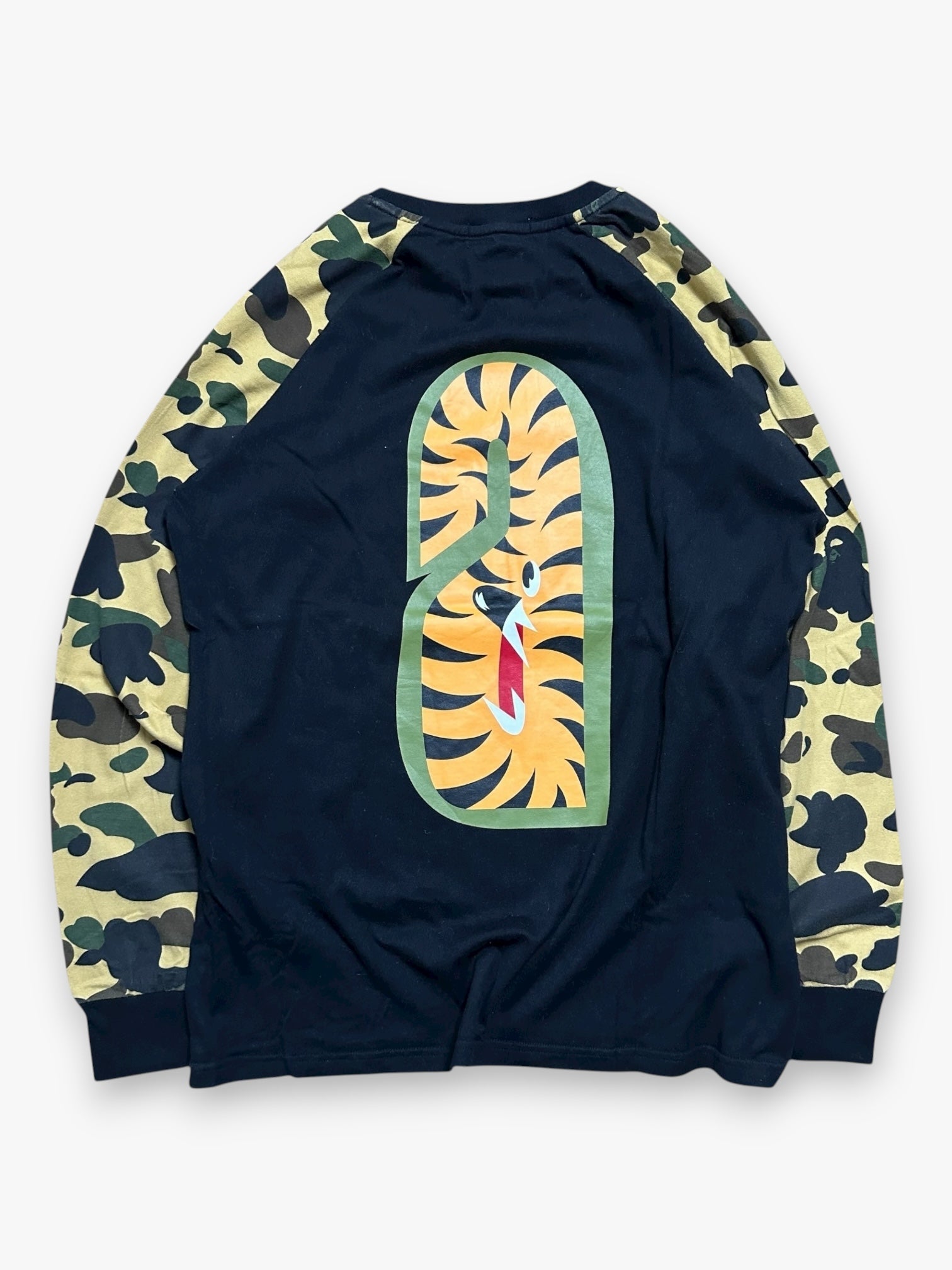Tee Longsleeve BAPE 1st Camo Shark Black/Yellow FW18