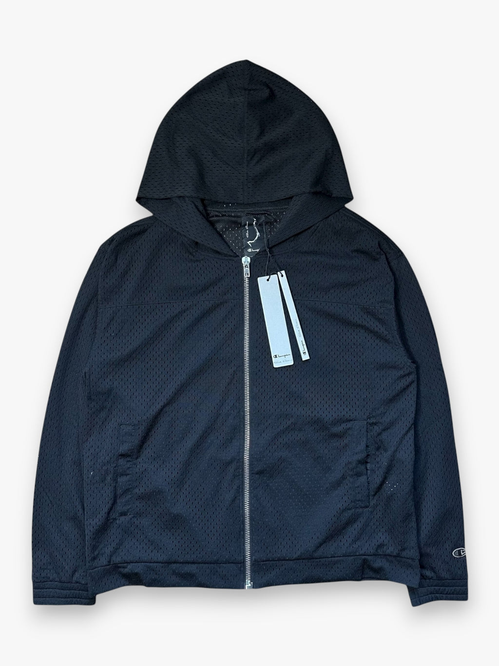 Jacket Rick Owens x Champion Mesh Hooded Windbreaker Black