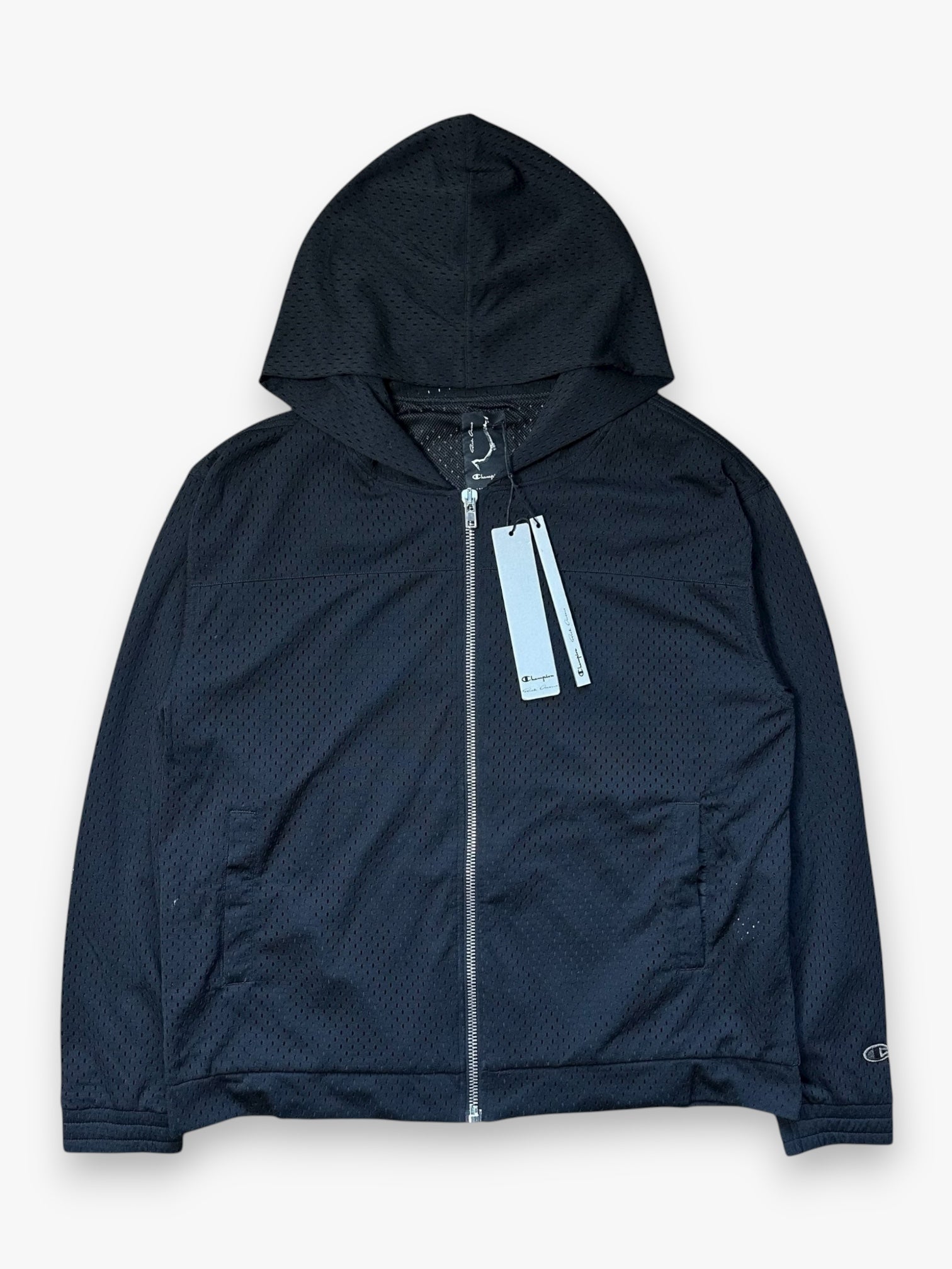 Jacket Rick Owens x Champion Mesh Hooded Windbreaker Black