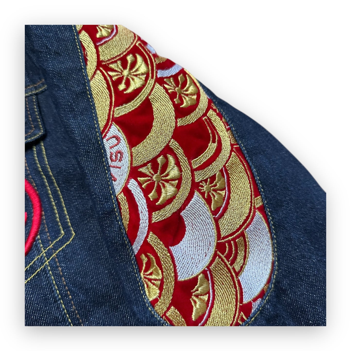 Jacket Evisu Denim Quilted Daicock Limited Edition Embroidery Seagull (L)