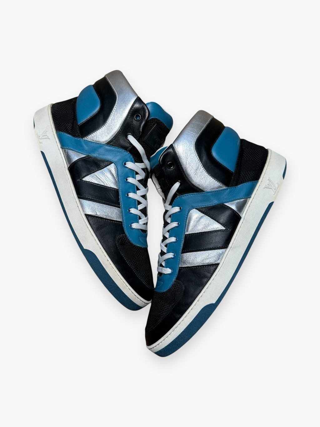 Louis Vuitton High Top Black Blue Silver