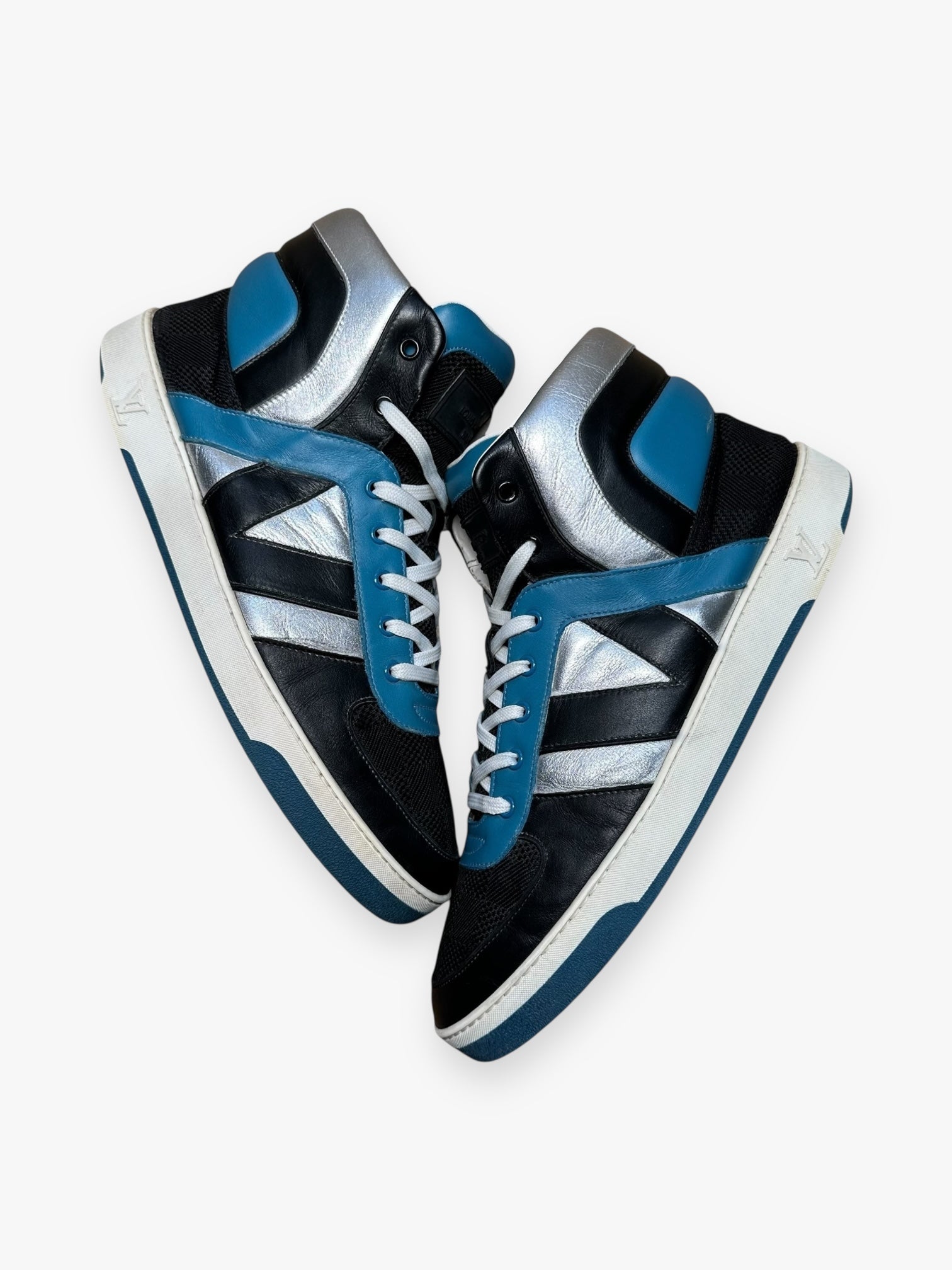 Louis Vuitton High Top Black Blue Silver