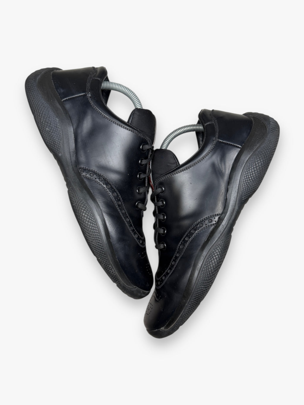 Prada America's Cup Hybrid Loafers Leather Black