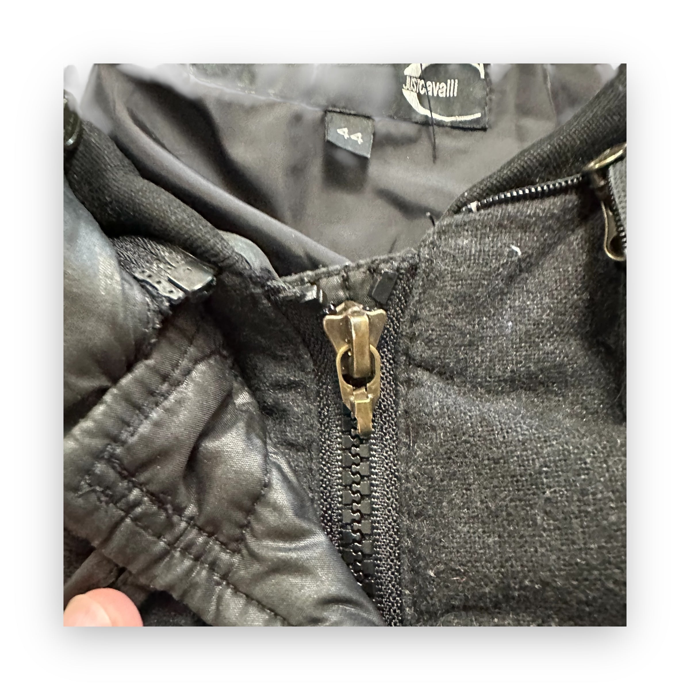 Puffer Jacket Roberto Cavalli Black vintage