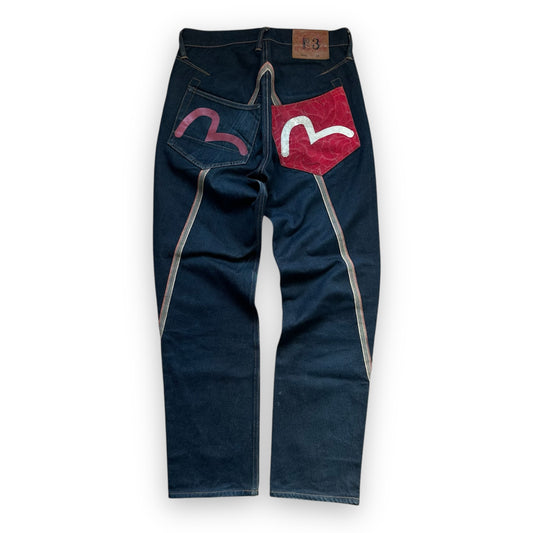 Jeans Evisu Seagull Lot 0445 Red/White (XS)