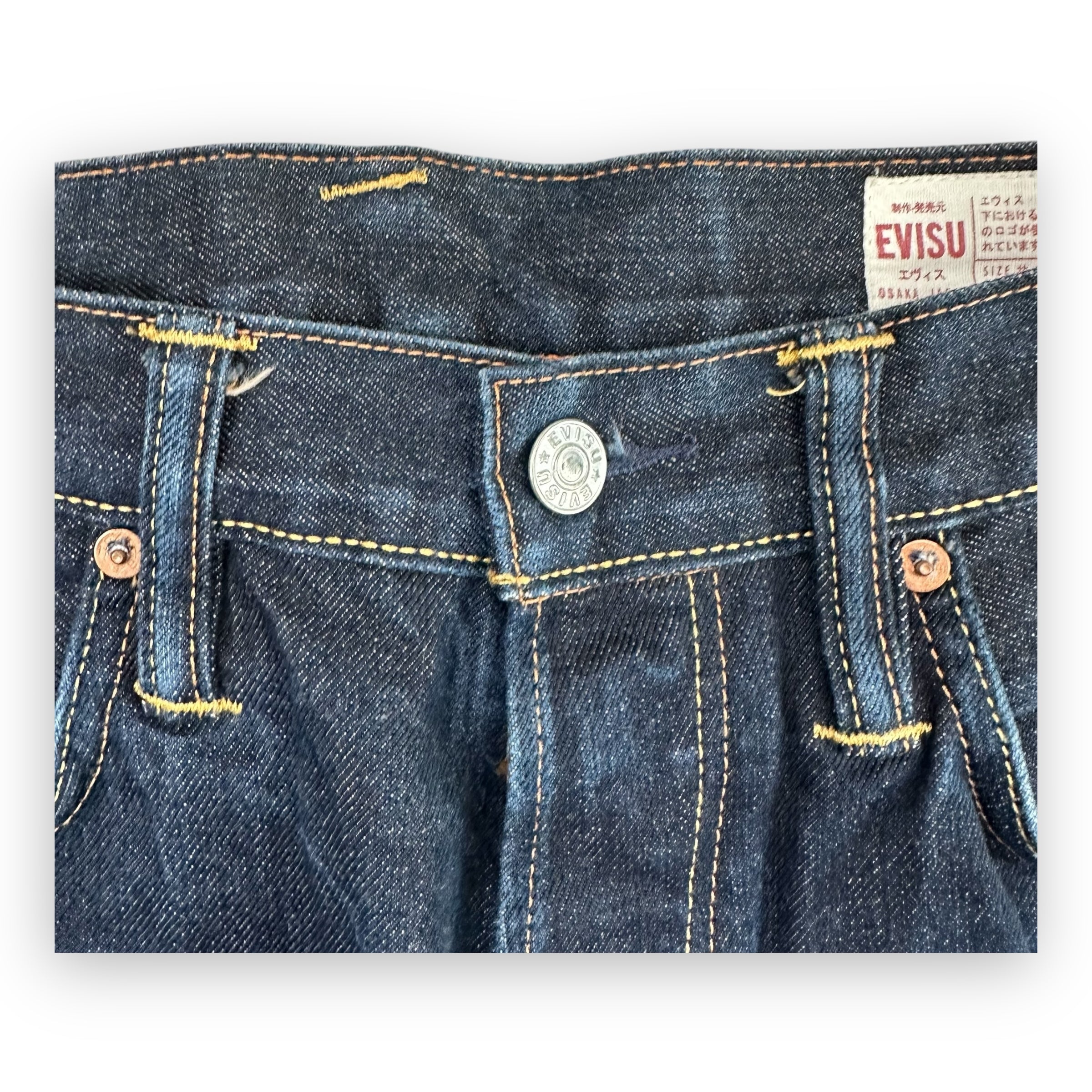 Jeans Evisu Daicock Lot 2000 Embroidery Red