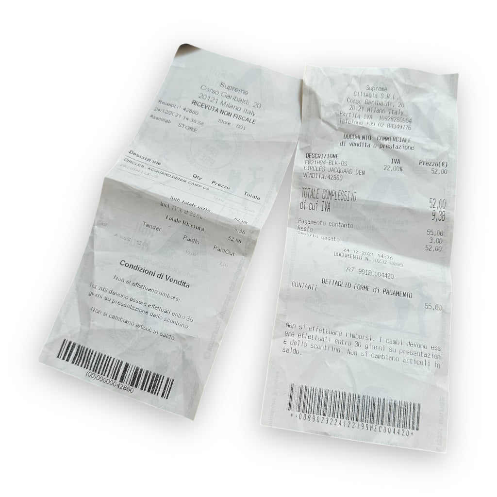 Cap Supreme Circles Jacquard Denim Camp Black FW21