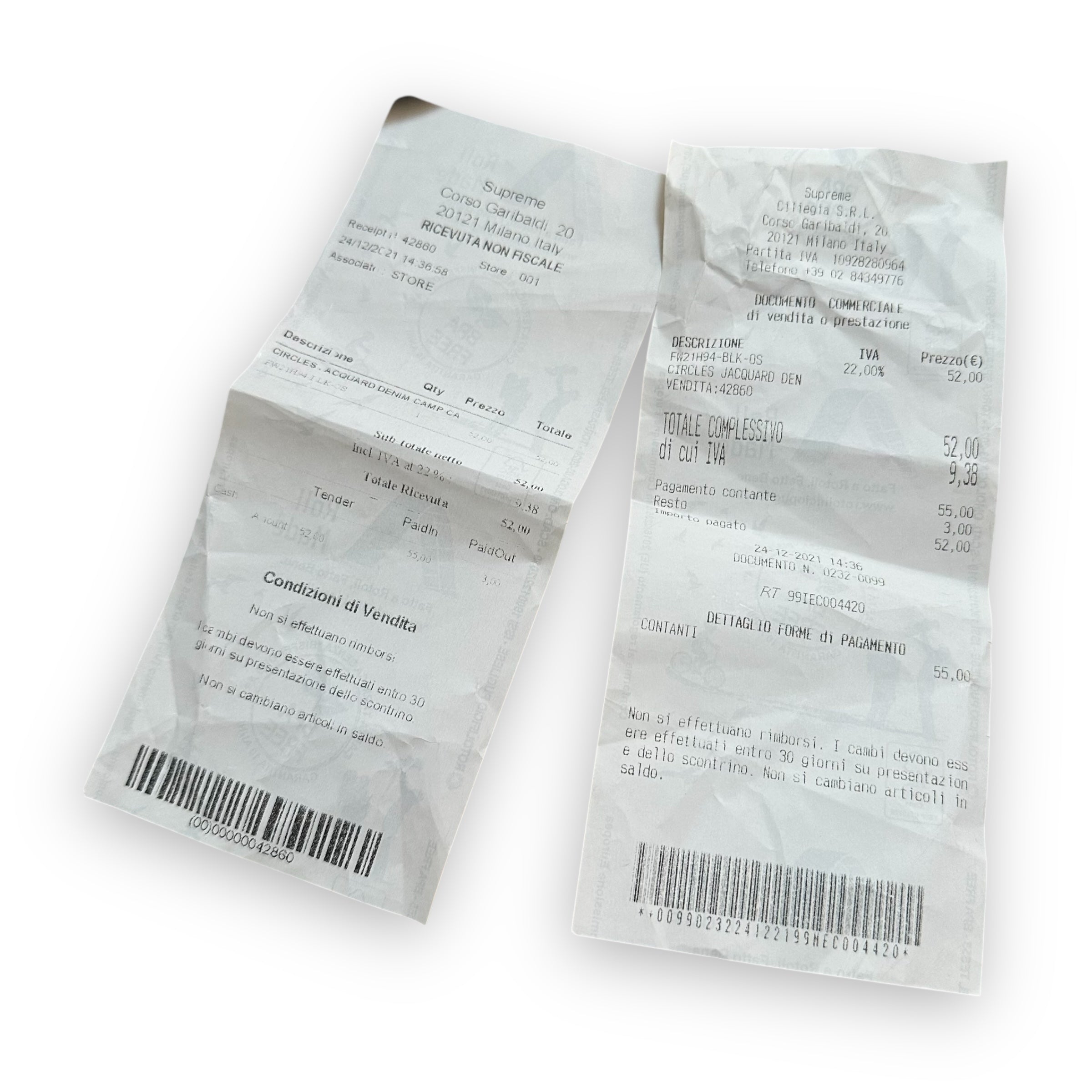 Cap Supreme Circles Jacquard Denim Camp Black FW21