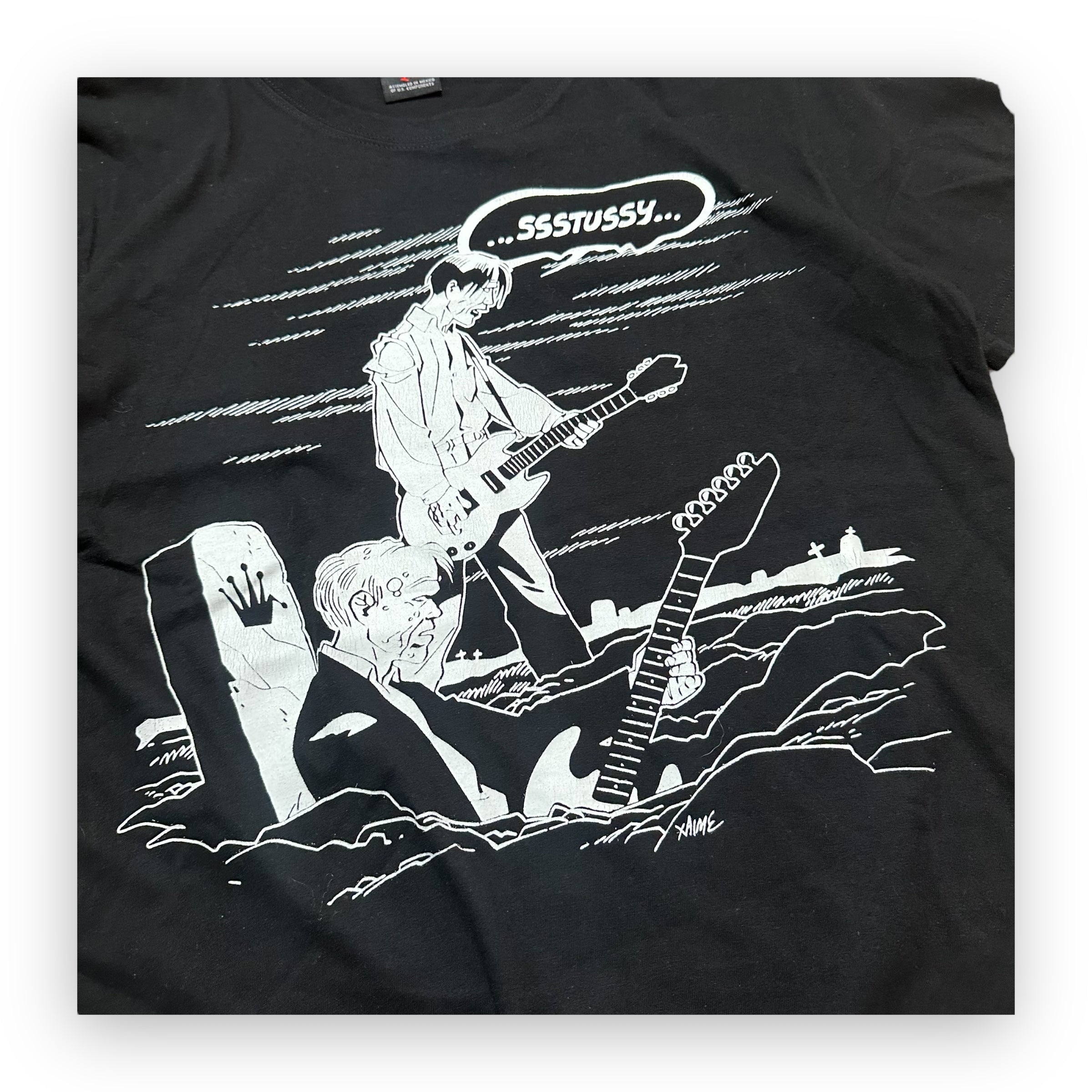 Tee Stussy x Xaime Hernandez Rock Black vintage