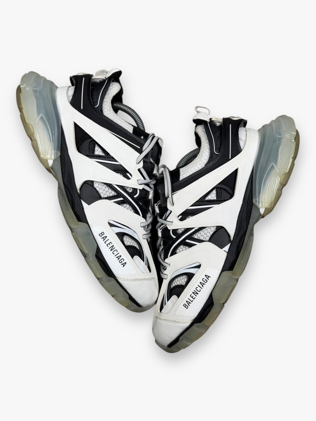 Balenciaga Track Clear Sole Black White