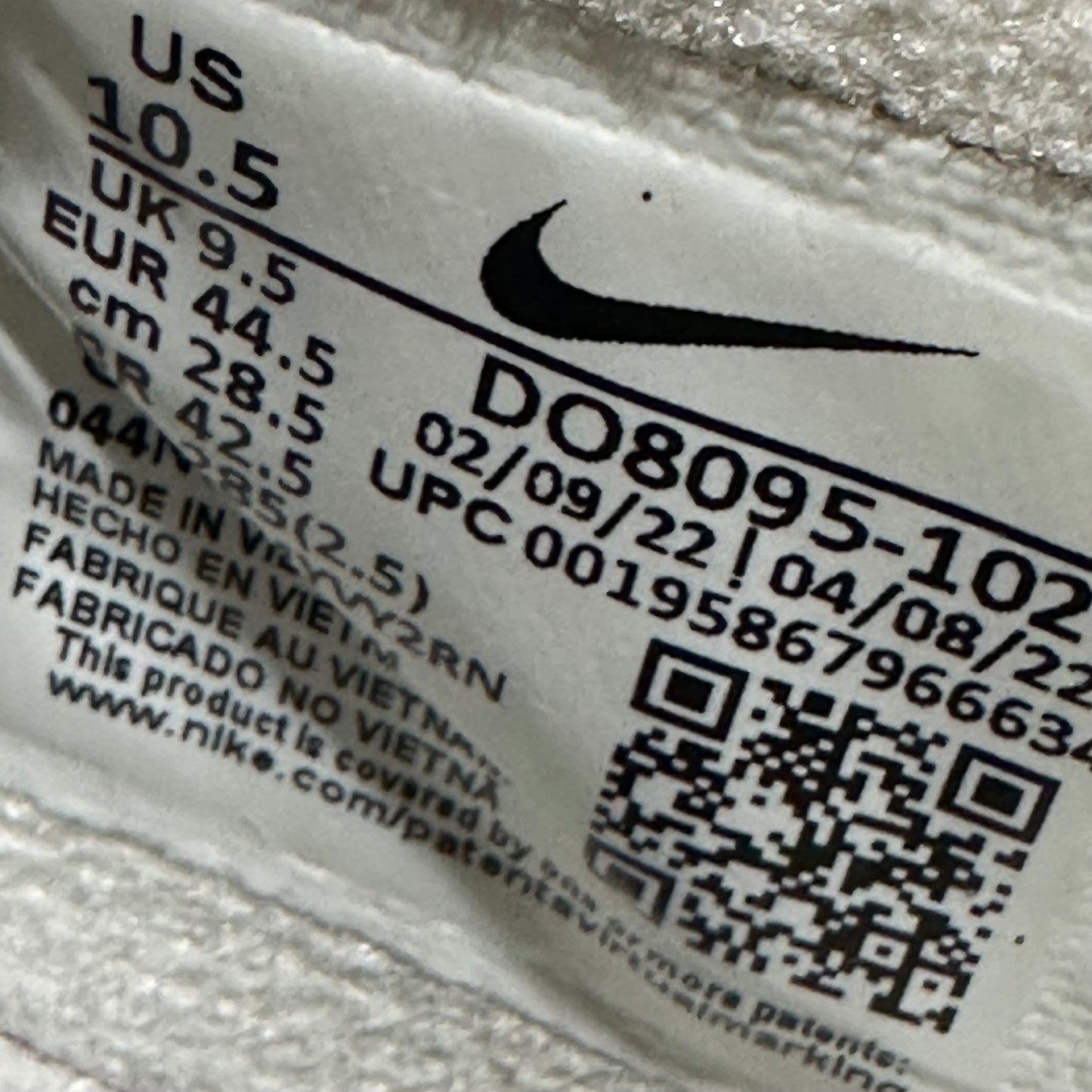 EU44.5 - US10.5 - UK9.5 • Air Max Sunder Comme des Garcons White