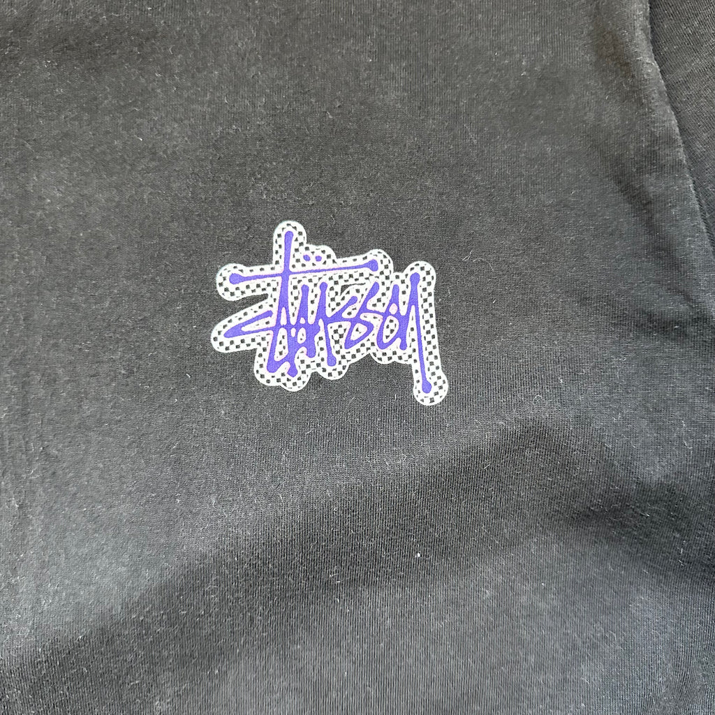 Tee Stussy Checkers Black Purple