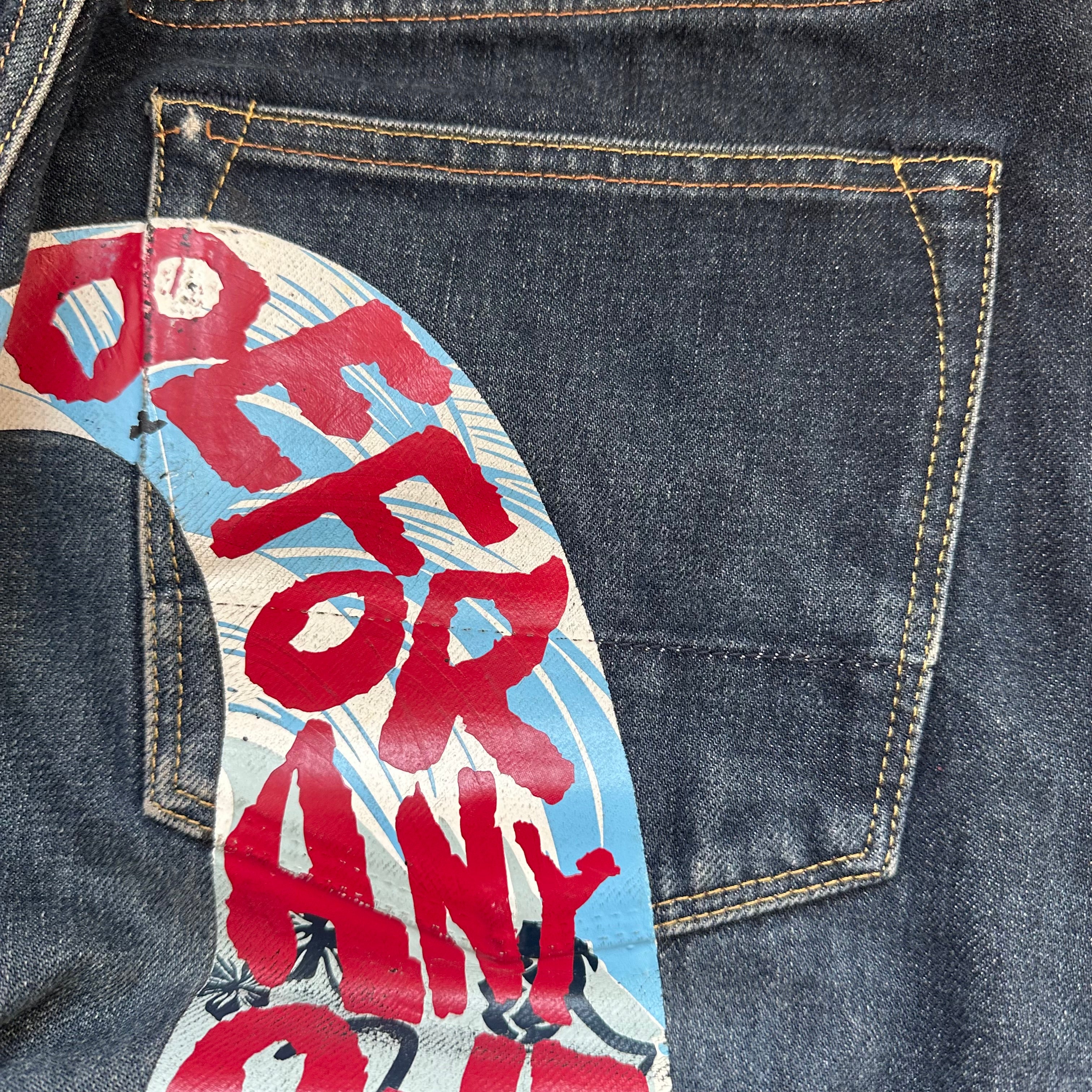 Jeans Evisu Daicock Lot 2000 Red/Blue