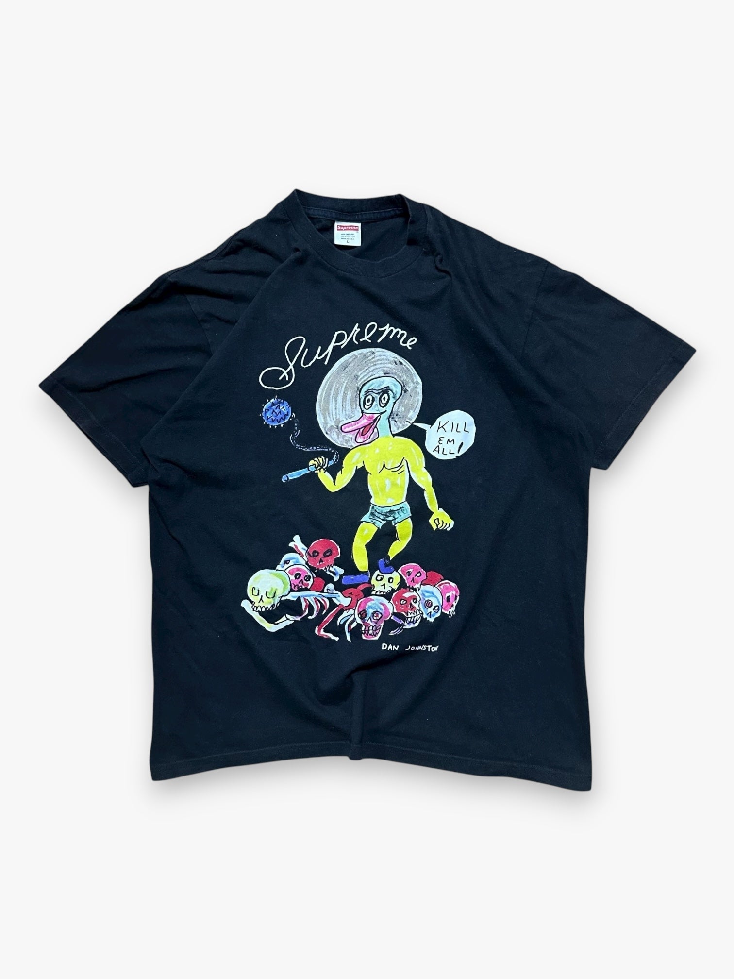 Tee Supreme Daniel Johnston Kill Em All Black SS20