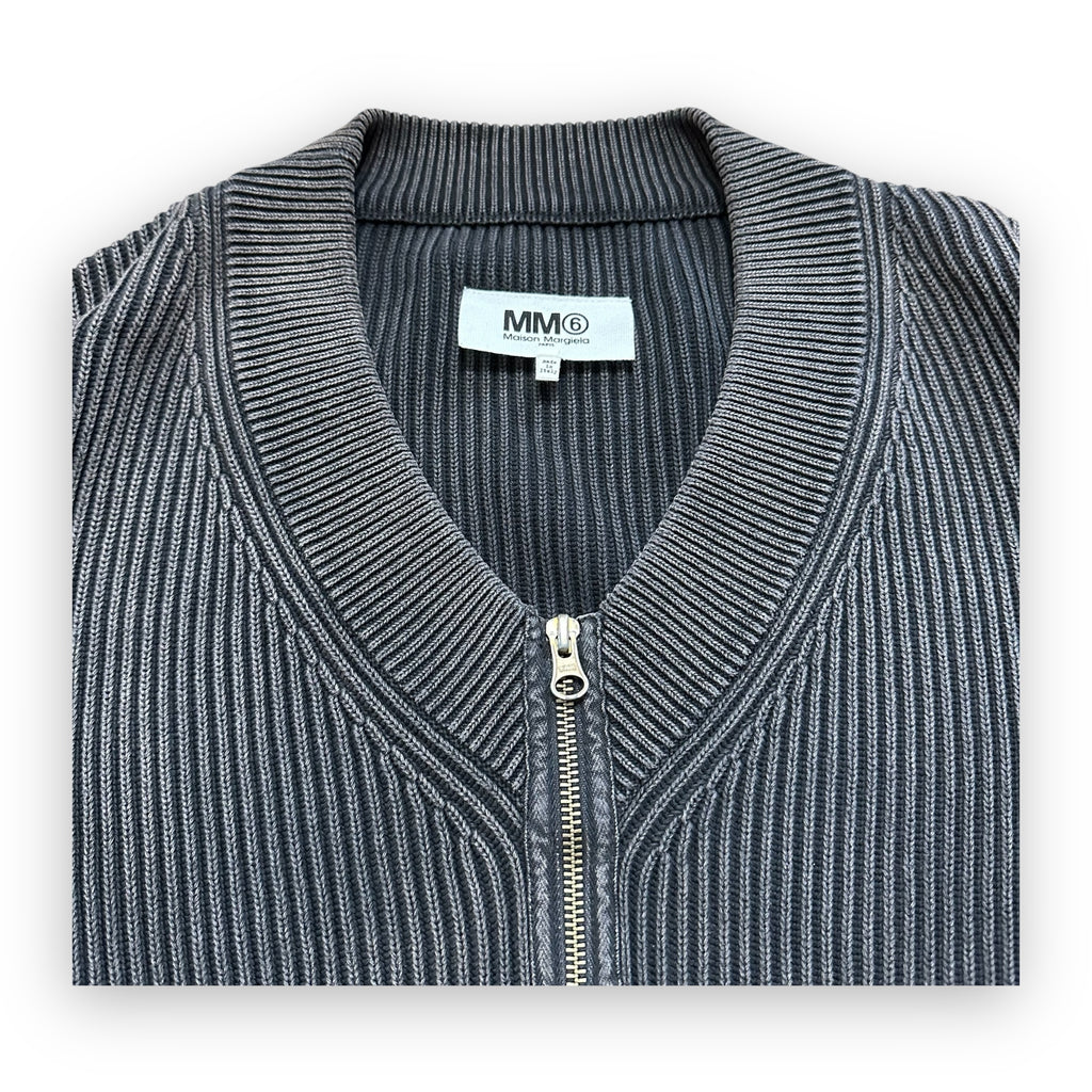 Maison Margiela MM6 Zip Cardigan Dark Gray