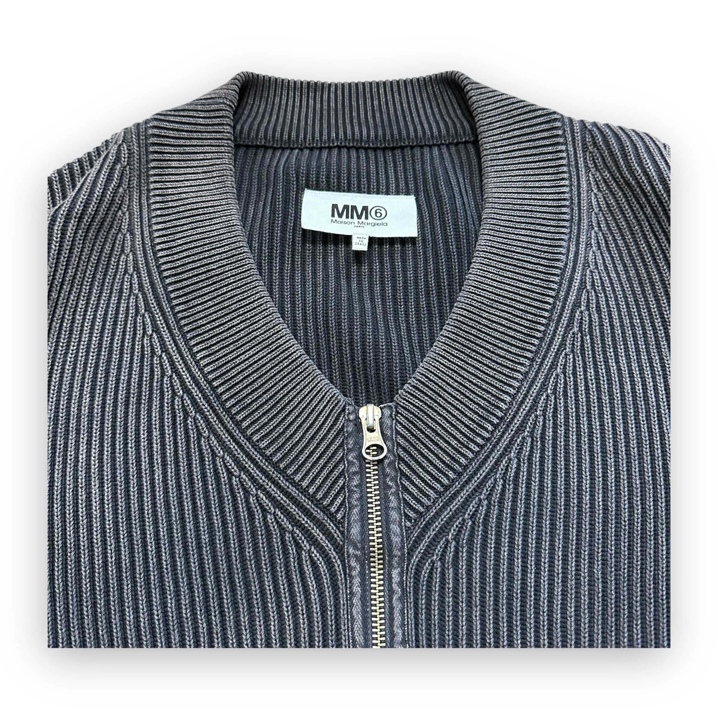 Cardigan Maison Margiela MM6 Zip Dark Grey