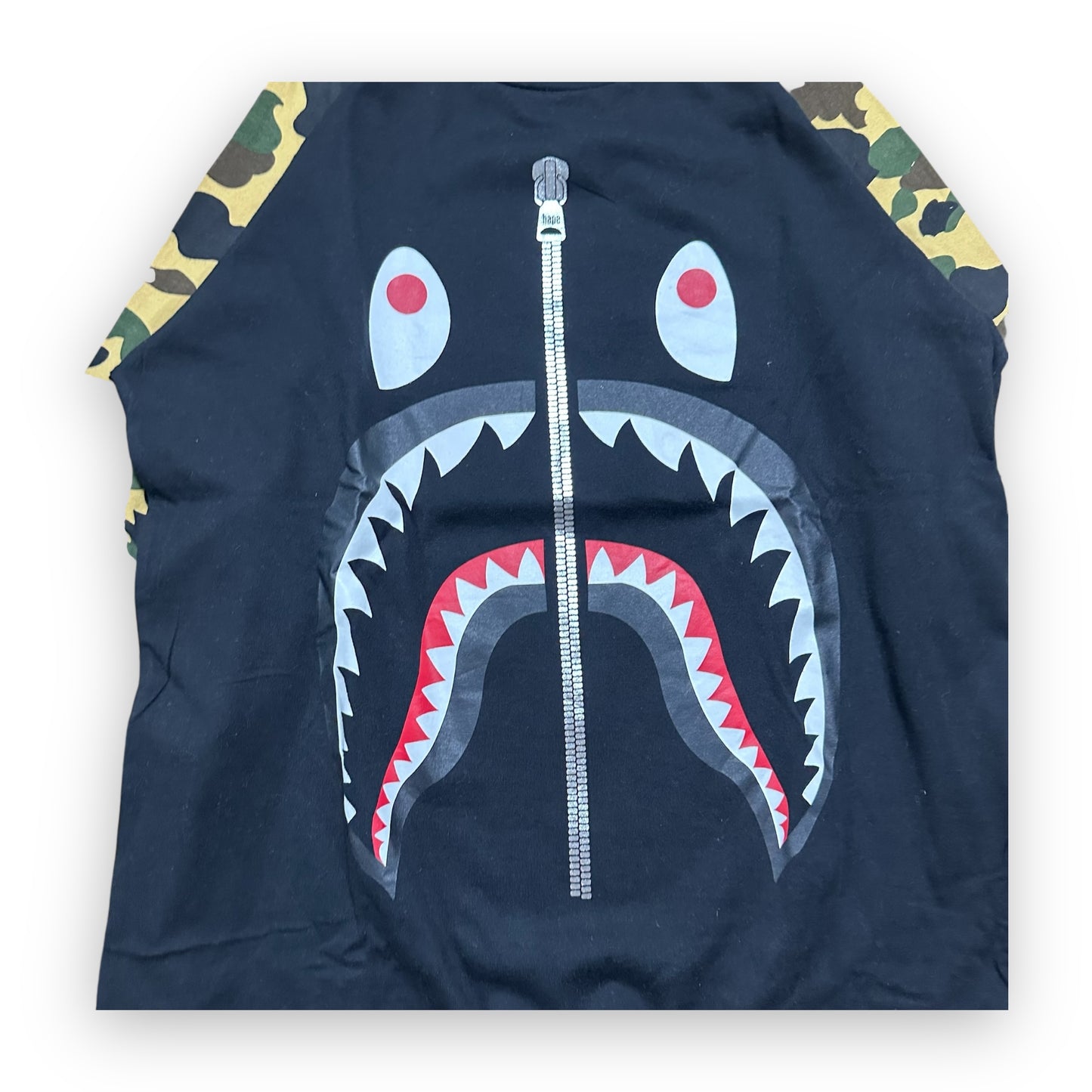 Tee Longsleeve BAPE 1st Camo Shark Black/Yellow FW18 (L)