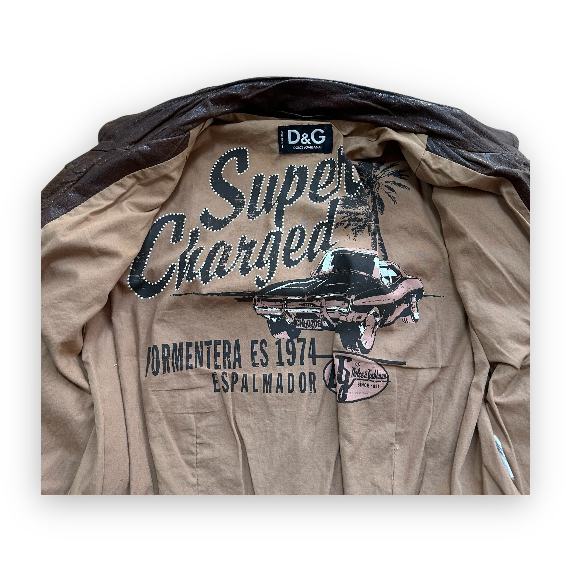 Jacket Dolce & Gabbana Leather Brown vintage