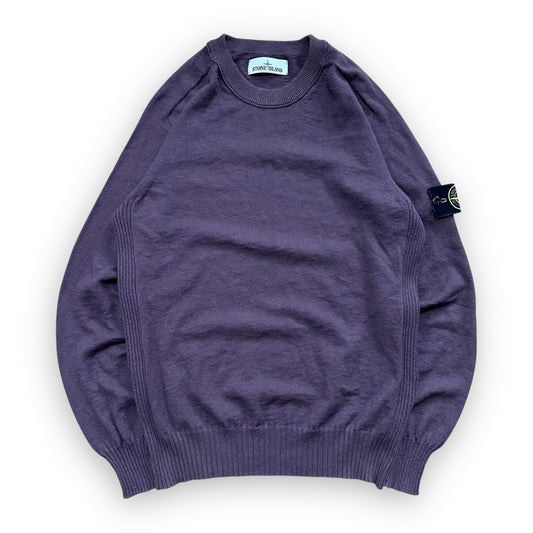 Sweater Stone Island Knit Wool Burgundy Purple (S)