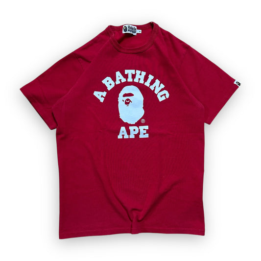 Tee BAPE Bicolor College Red SS23 (S)