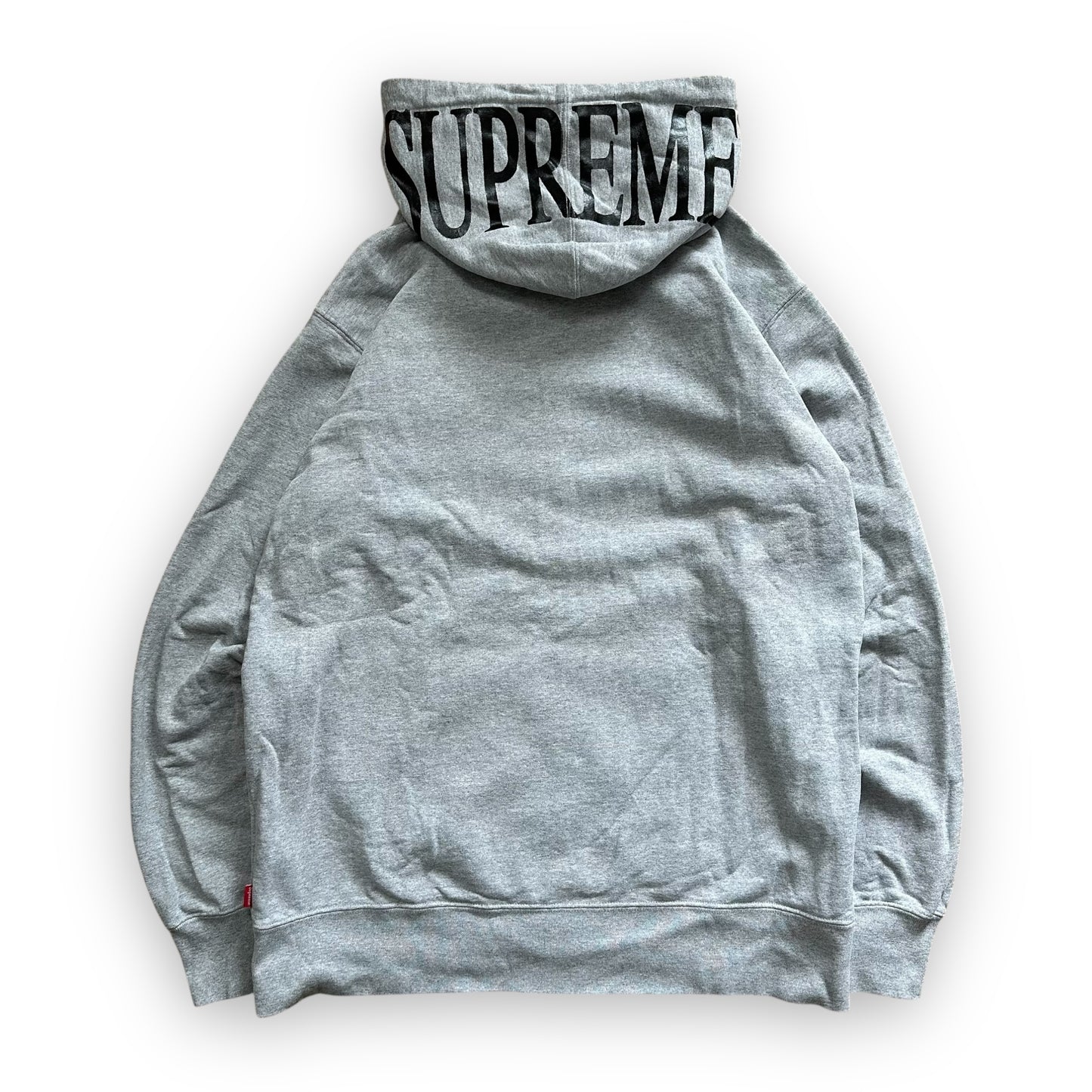 Sweatshirt Hoodie Zip Supreme Foil Logo Grey SS15 (L)