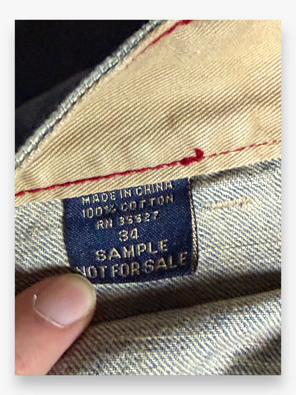 Marithe + Francois Girbaud Striped SAMPLE Jeans Faded Blue