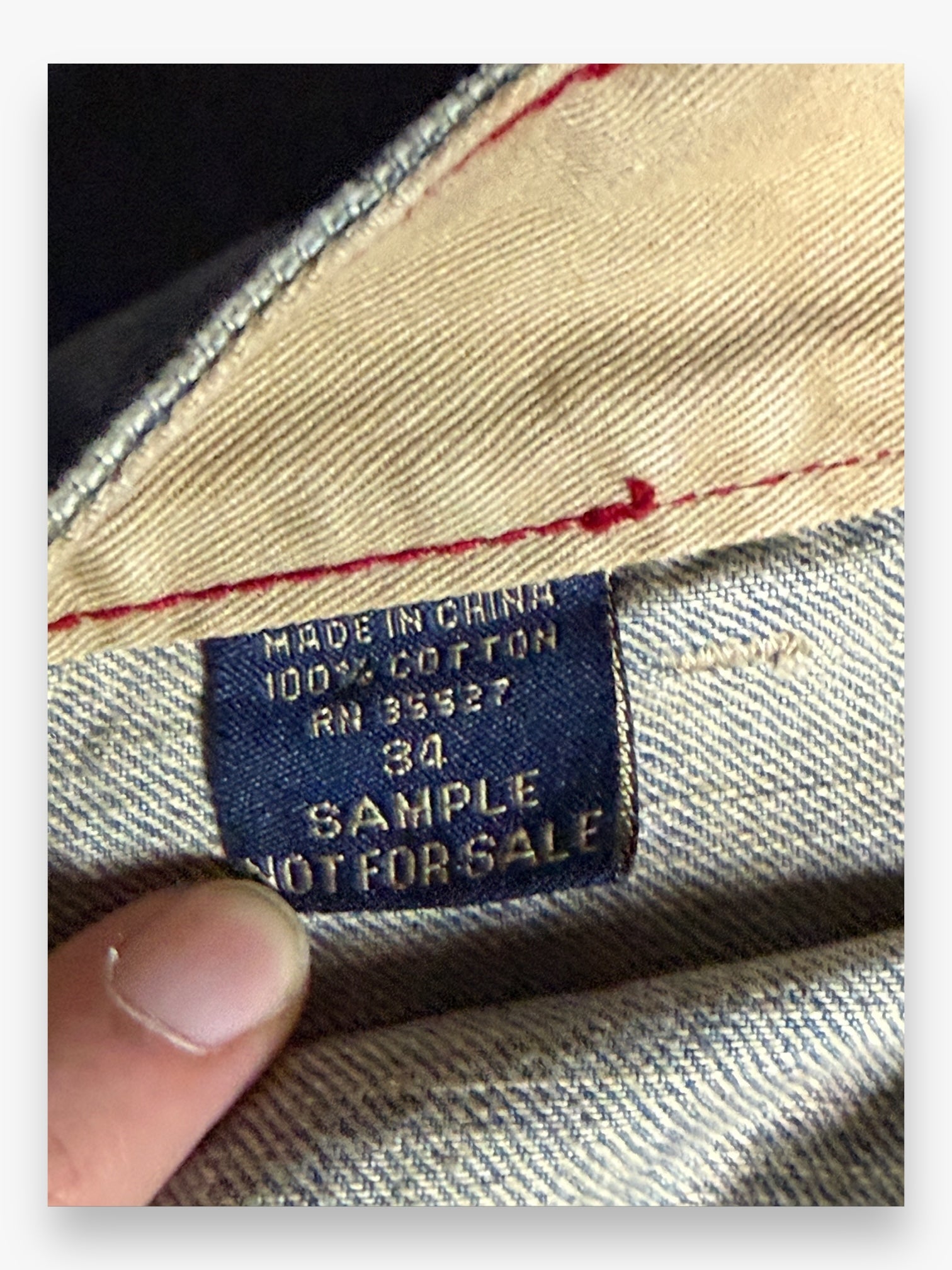 Marithe + Francois Girbaud Striped SAMPLE Jeans Faded Blue