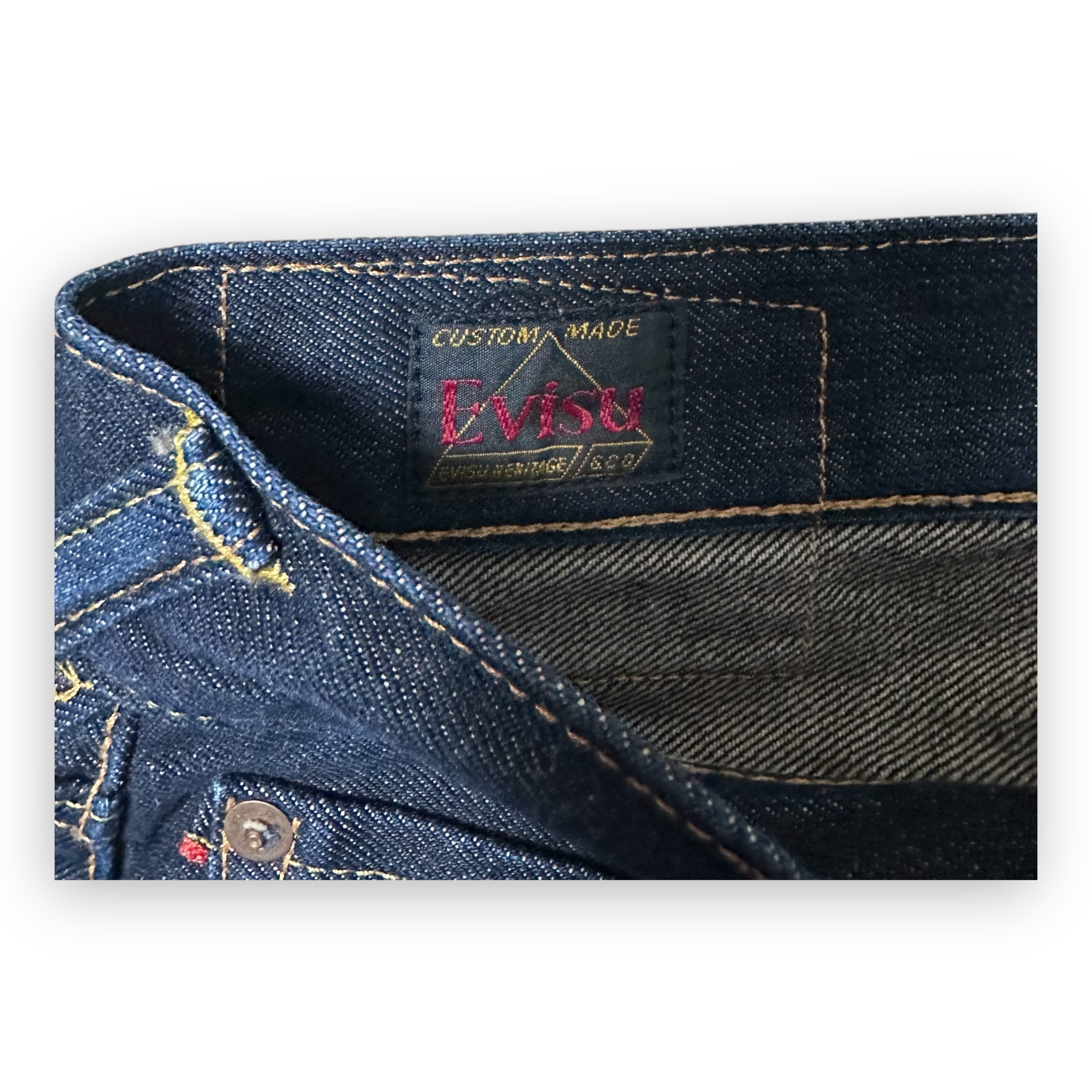 Jeans Evisu Daicock Lot 2000 White/red