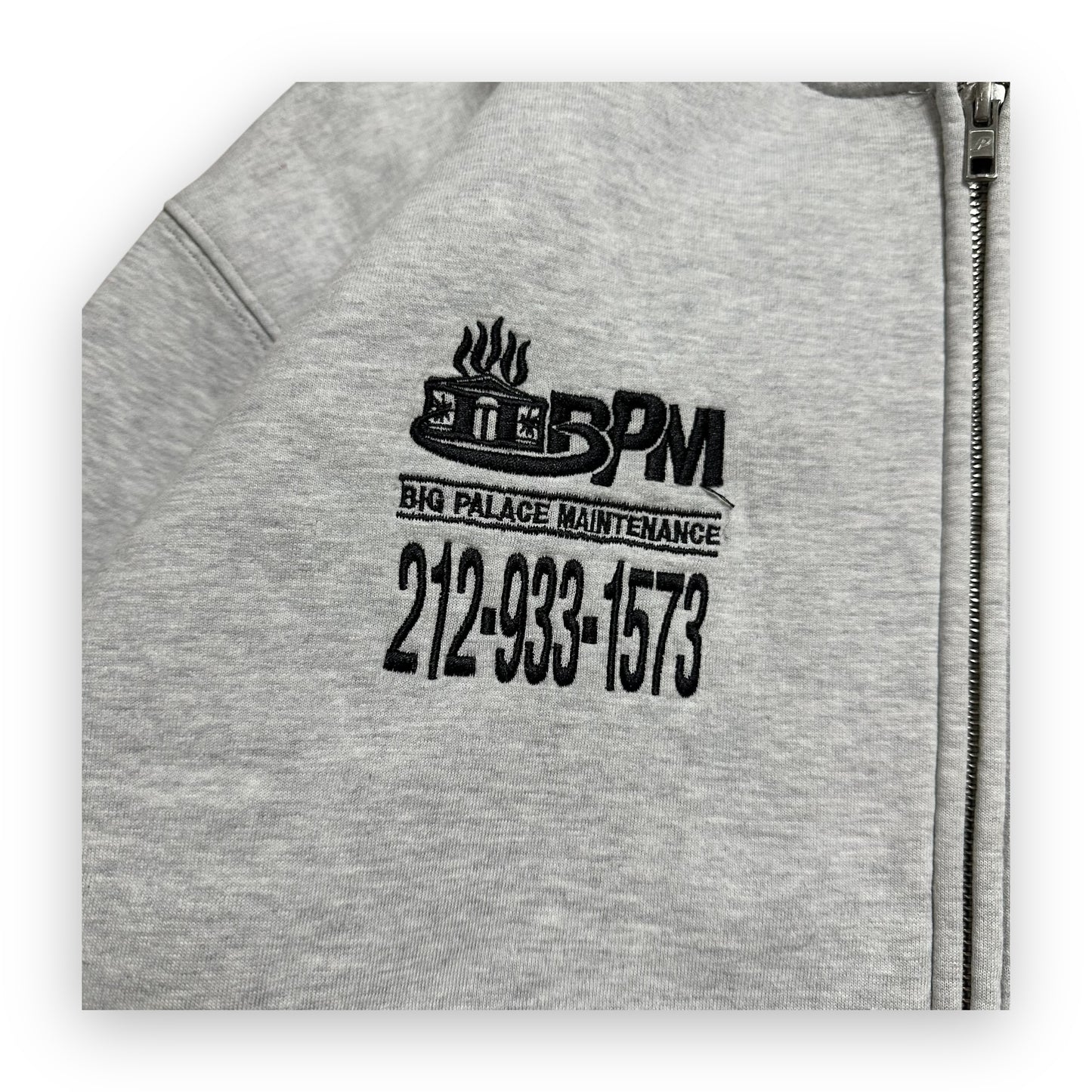 Sweatshirt Hoodie Zip Palace Palasonic Grey (L)
