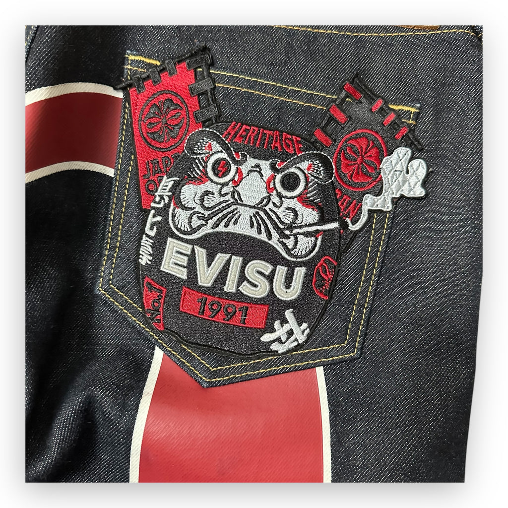 Jeans Evisu Daicock embroidery Red Lot 2008
