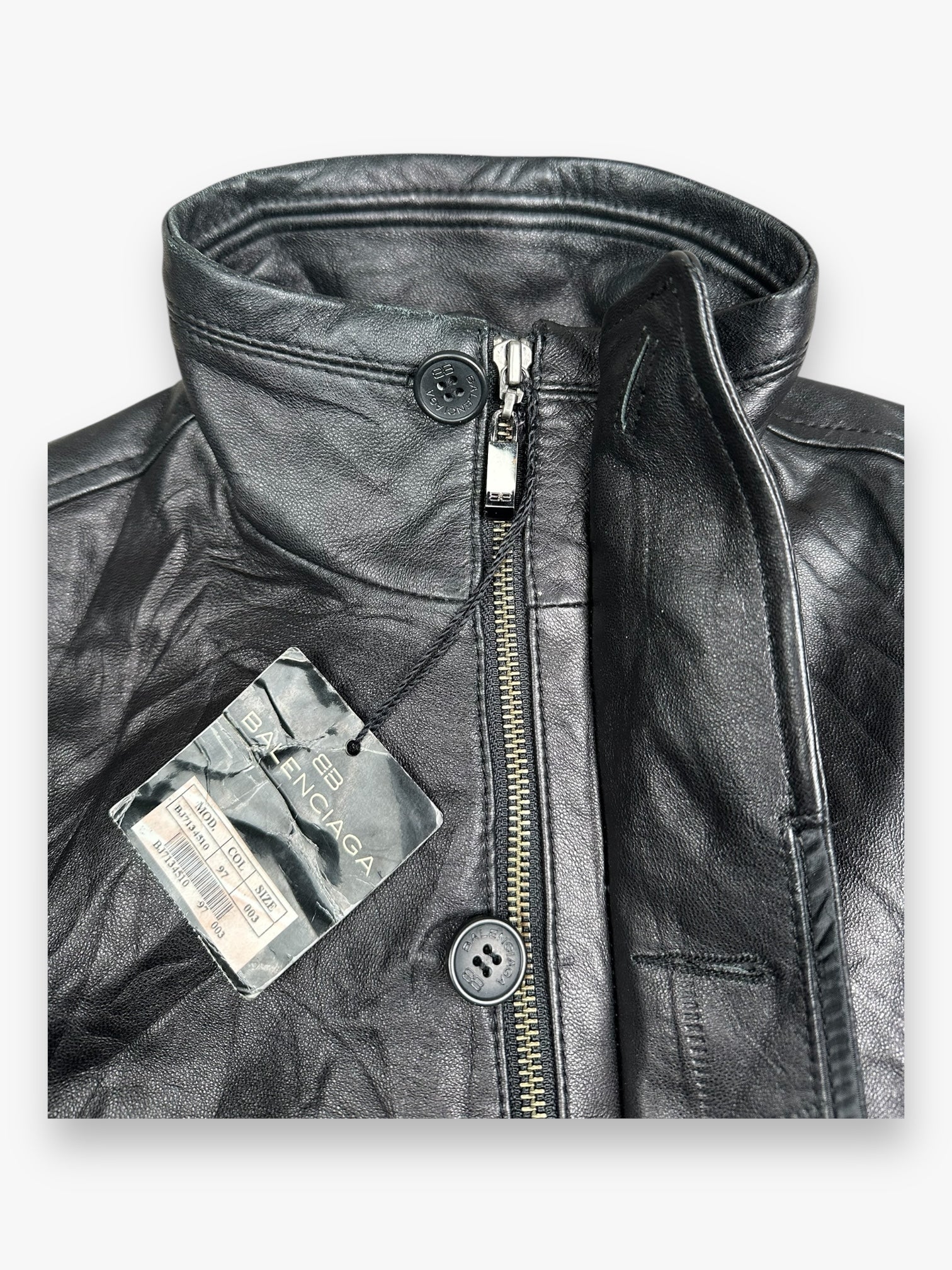 Balenciaga Leather Jacket Black AW1997