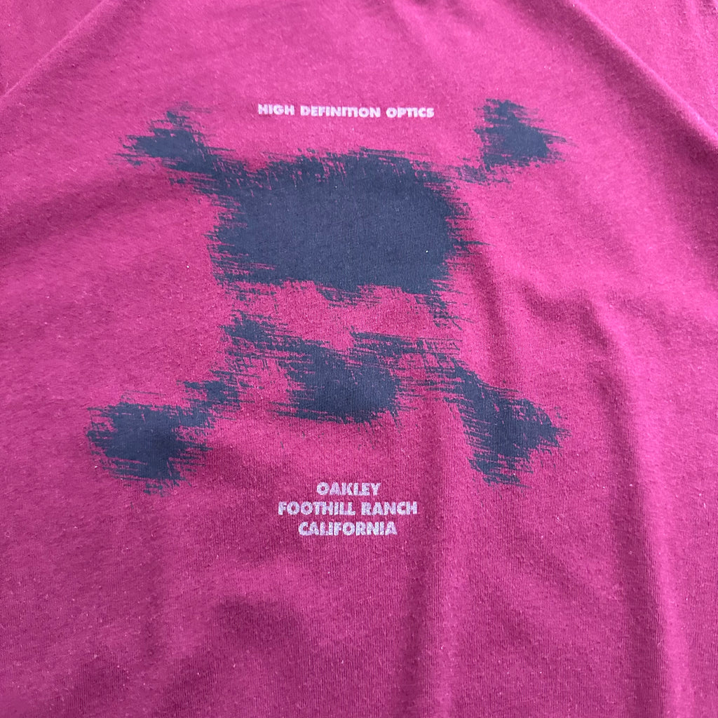 Tee Oakley Skull Face Burgundy